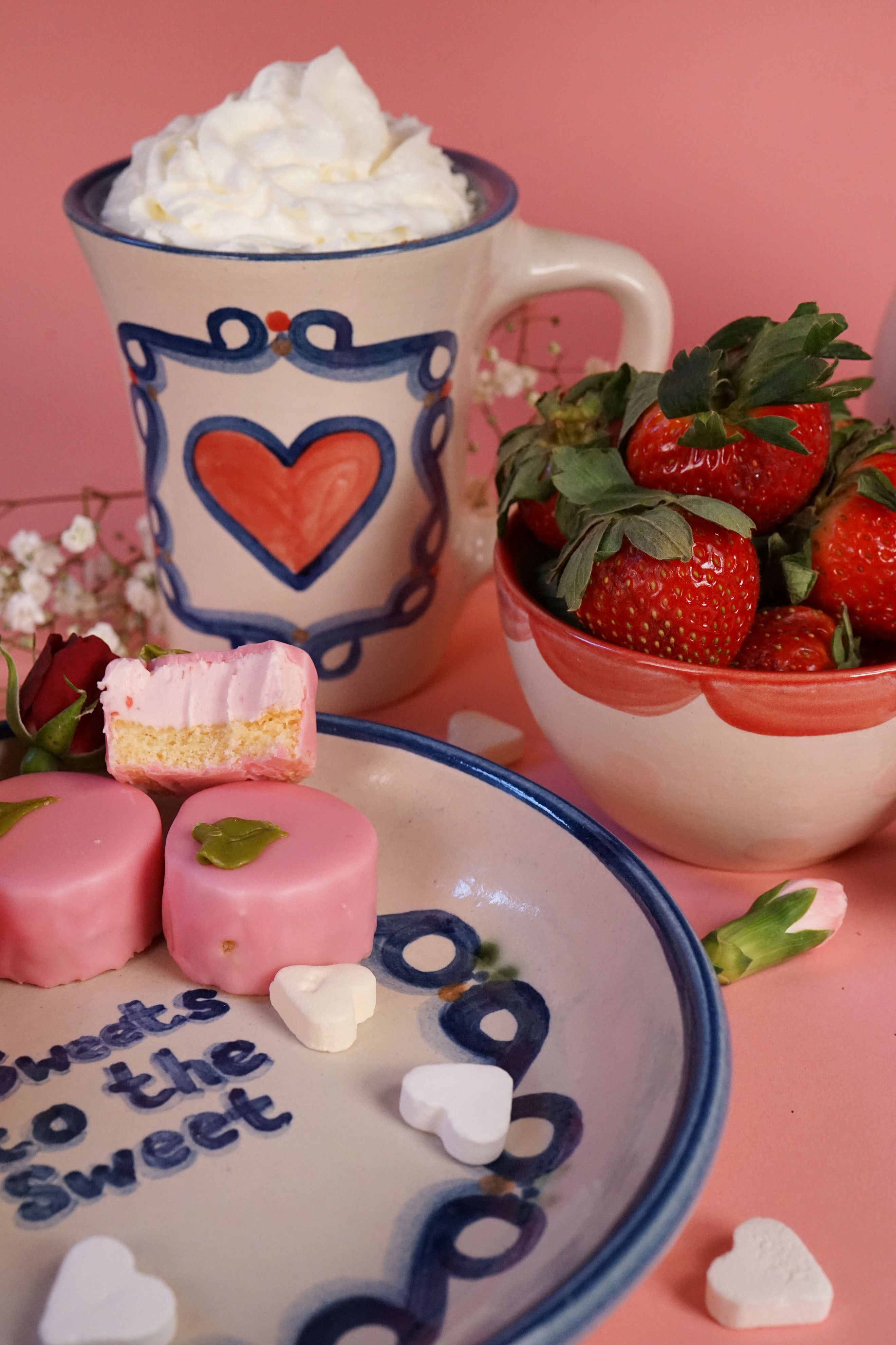Ice Cream Bowl - Red and Pink