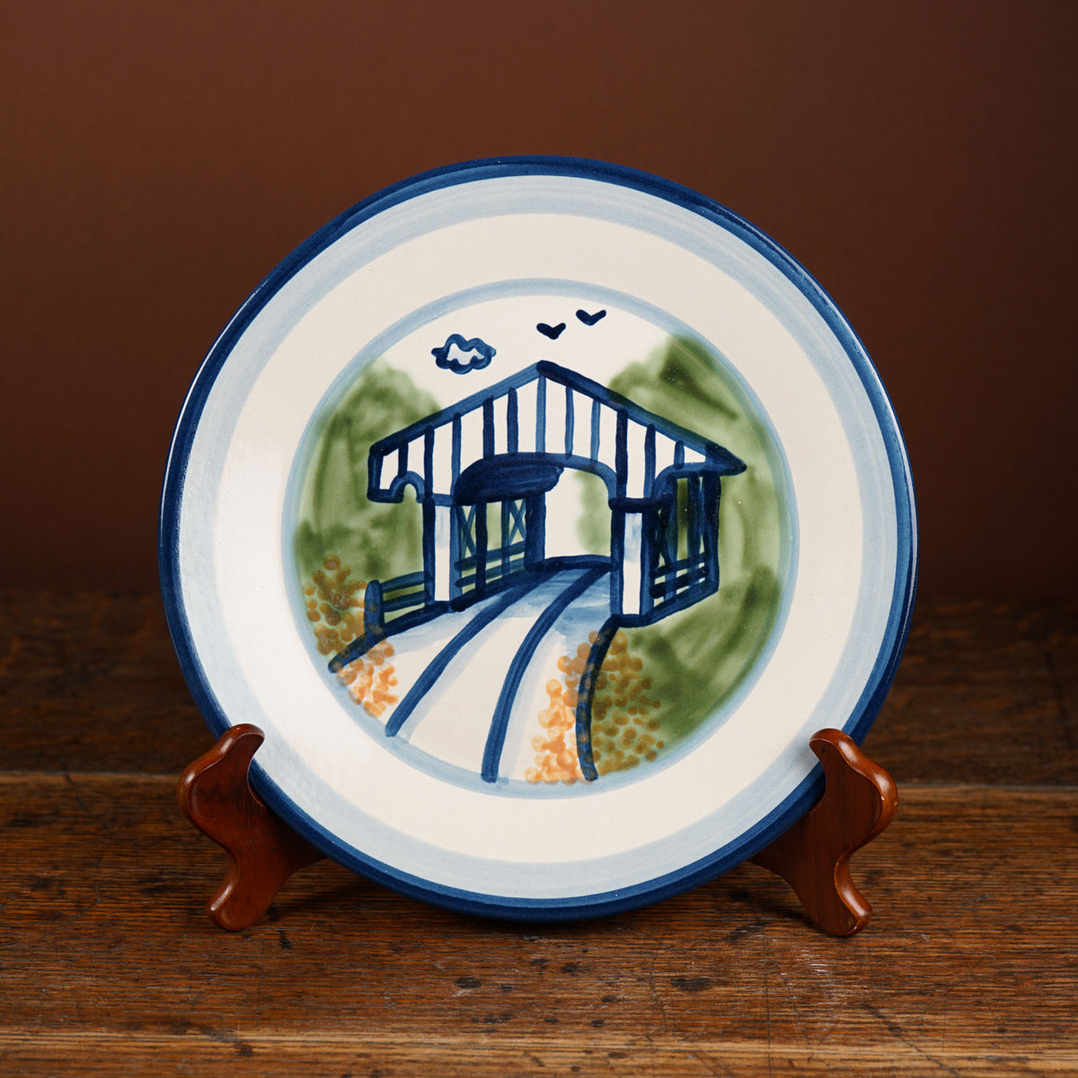 Covered Bridge Dinner Plate