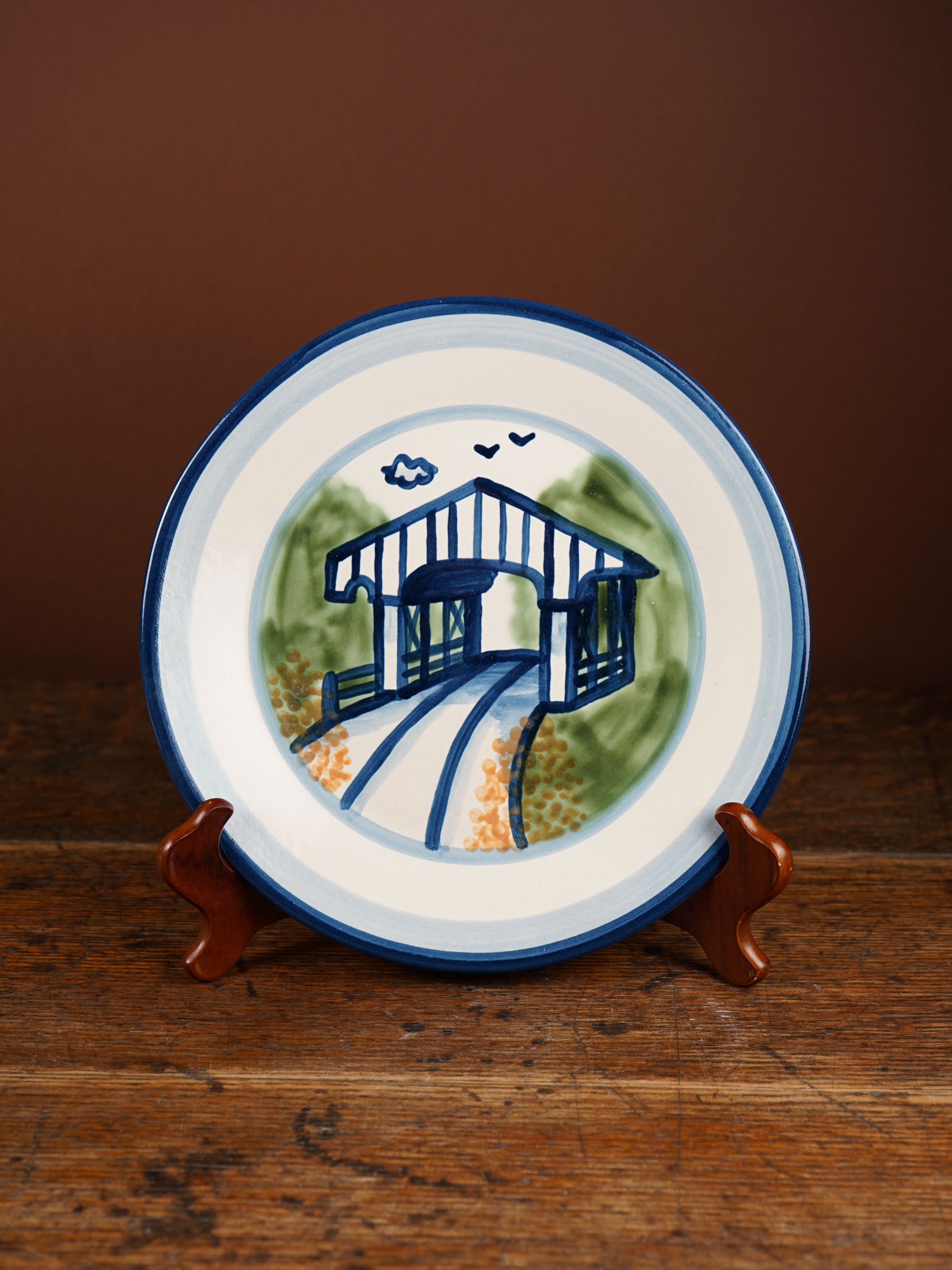 Covered Bridge Dinner Plate
