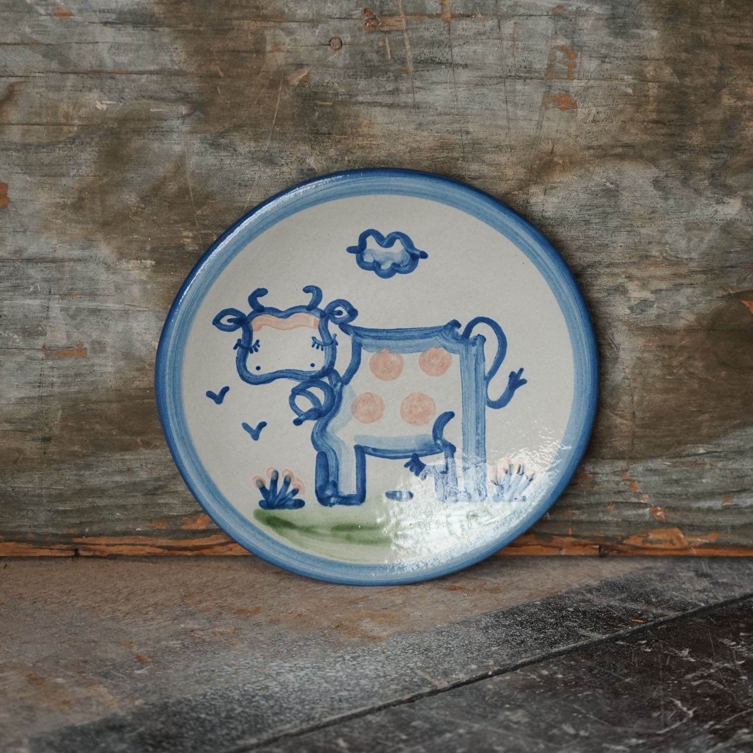 Cow Bread & Butter Plate
