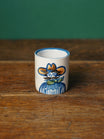 Blue Cowboy Portrait Mini Cup