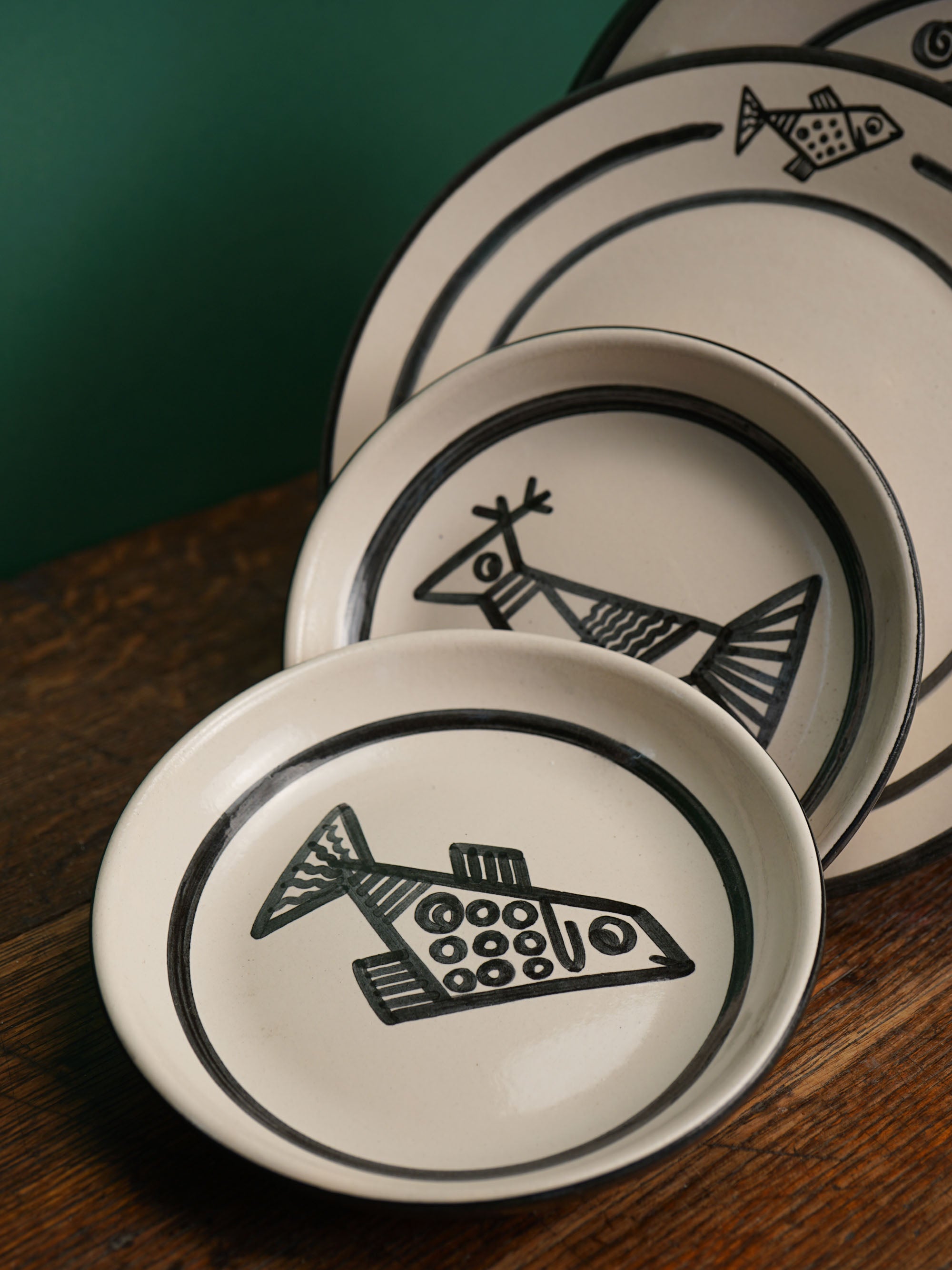 Cubist Fish Pasta Plate