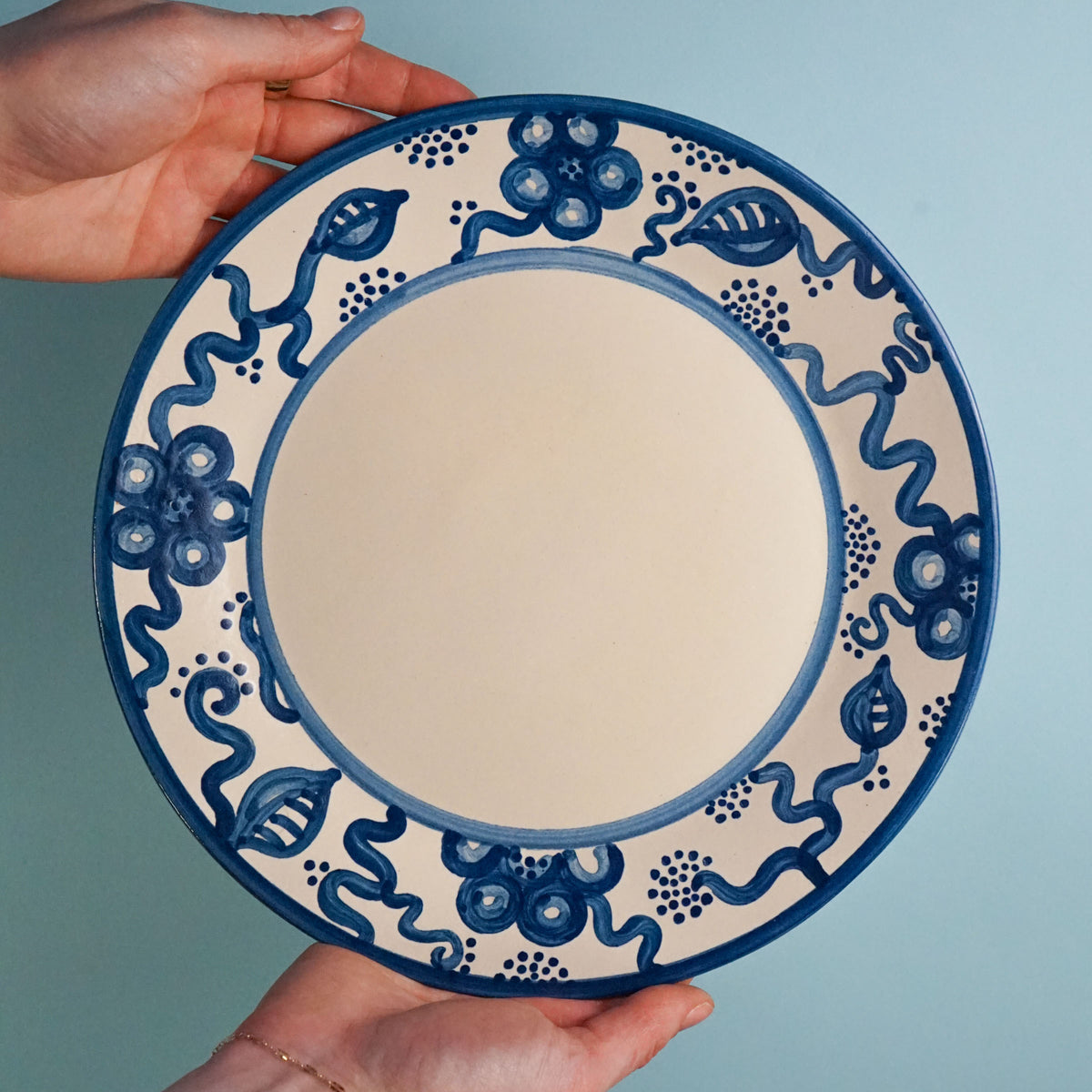 Blue Flower Dinner Plate
