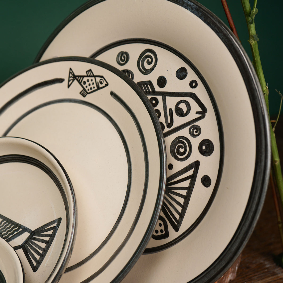 Cubist Fish Dinner Plate