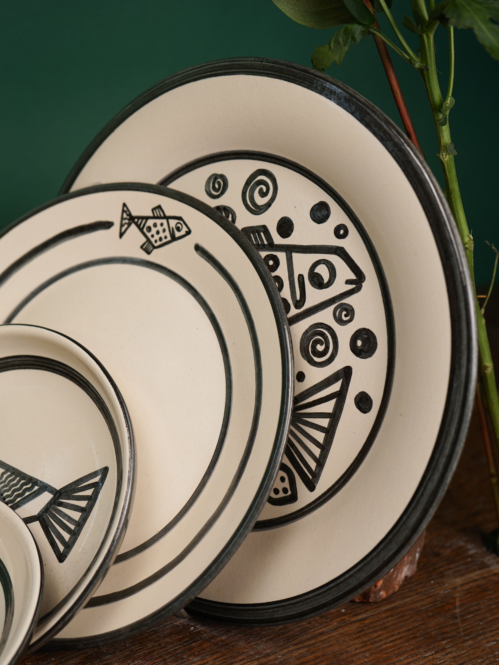Cubist Fish Dinner Plate