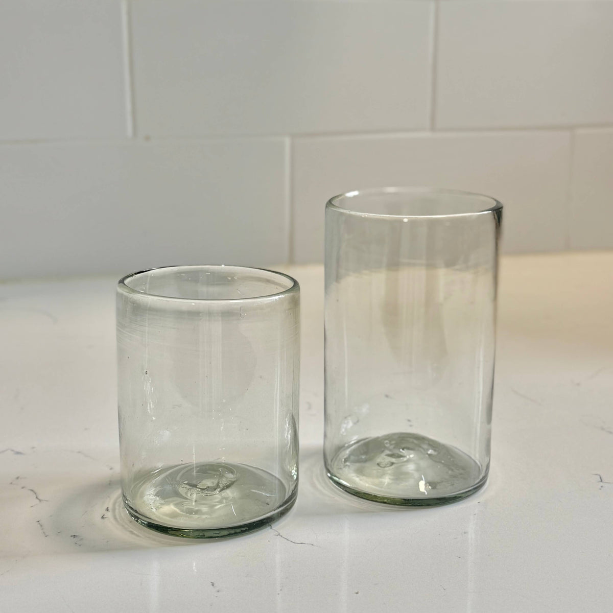 Recycled Handblown Tumbler: Medium, Set of 4
