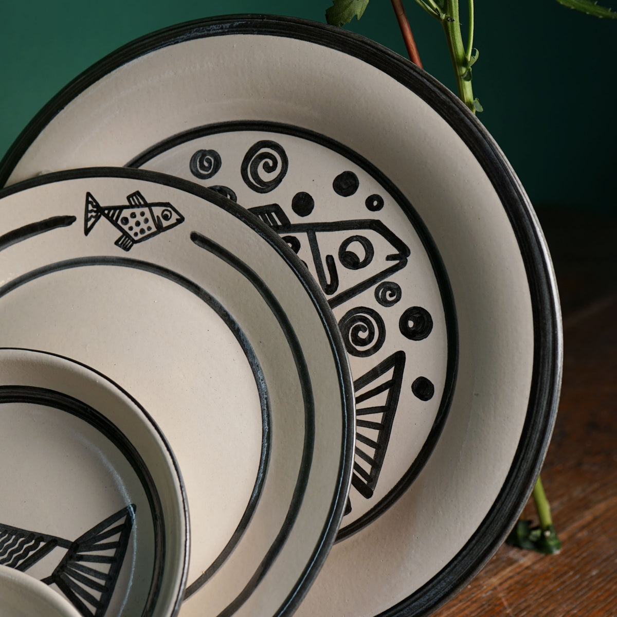 Cubist Fish & Fowl Serving Plate