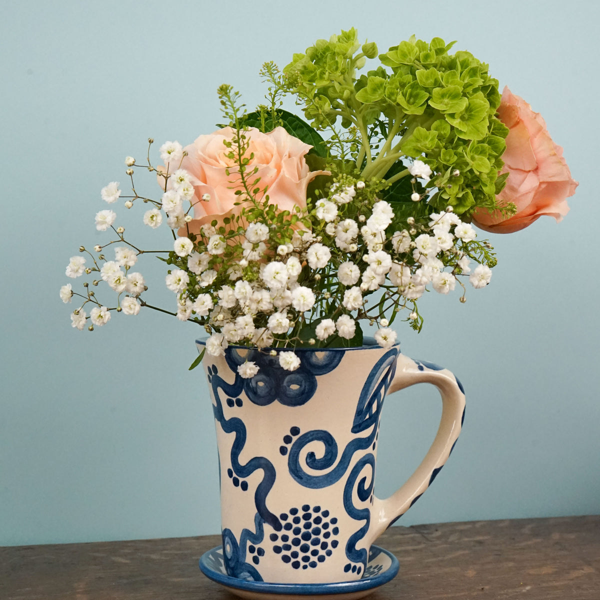 Blue Flower Flare Mug