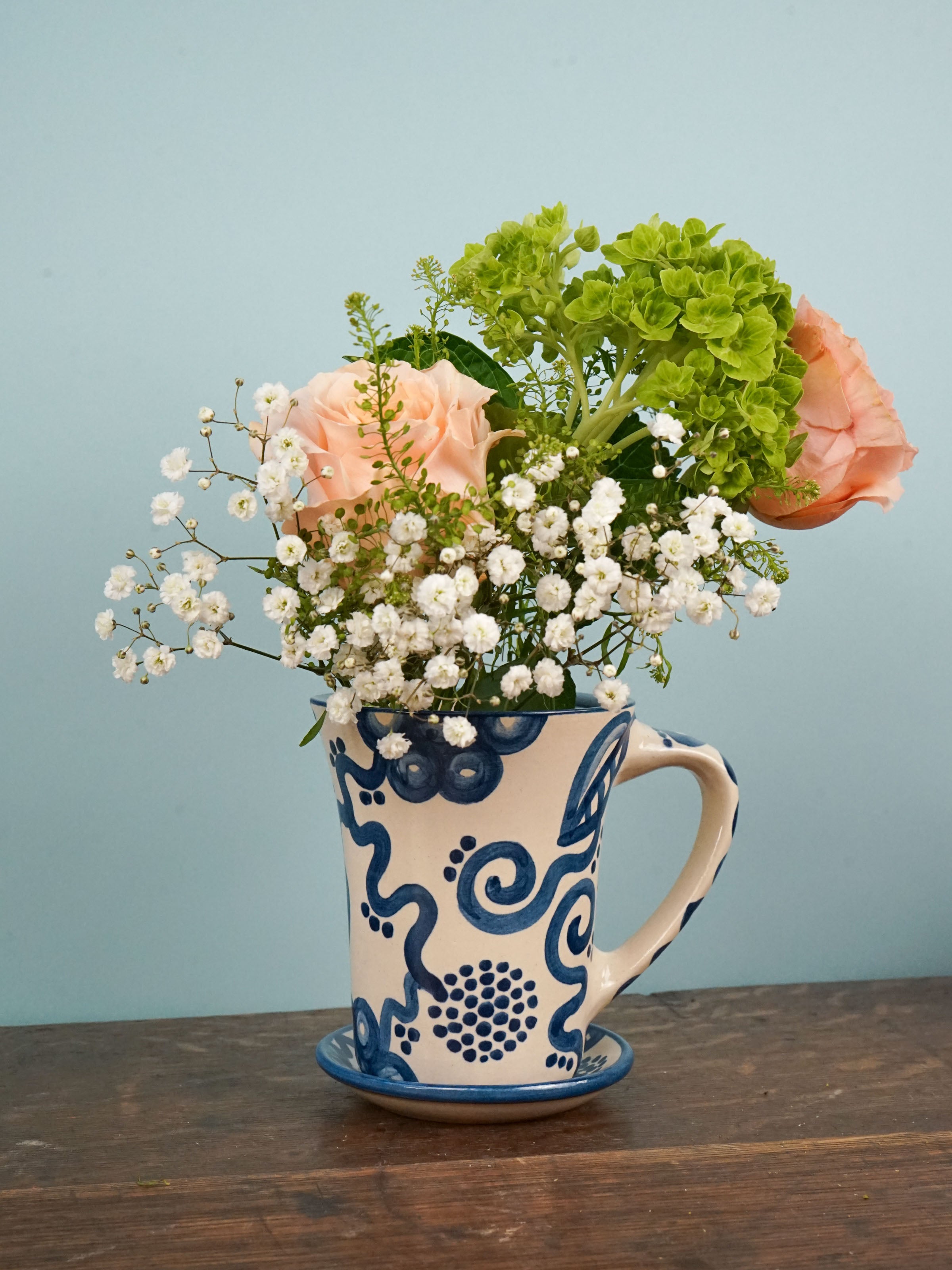 Blue Flower Flare Mug