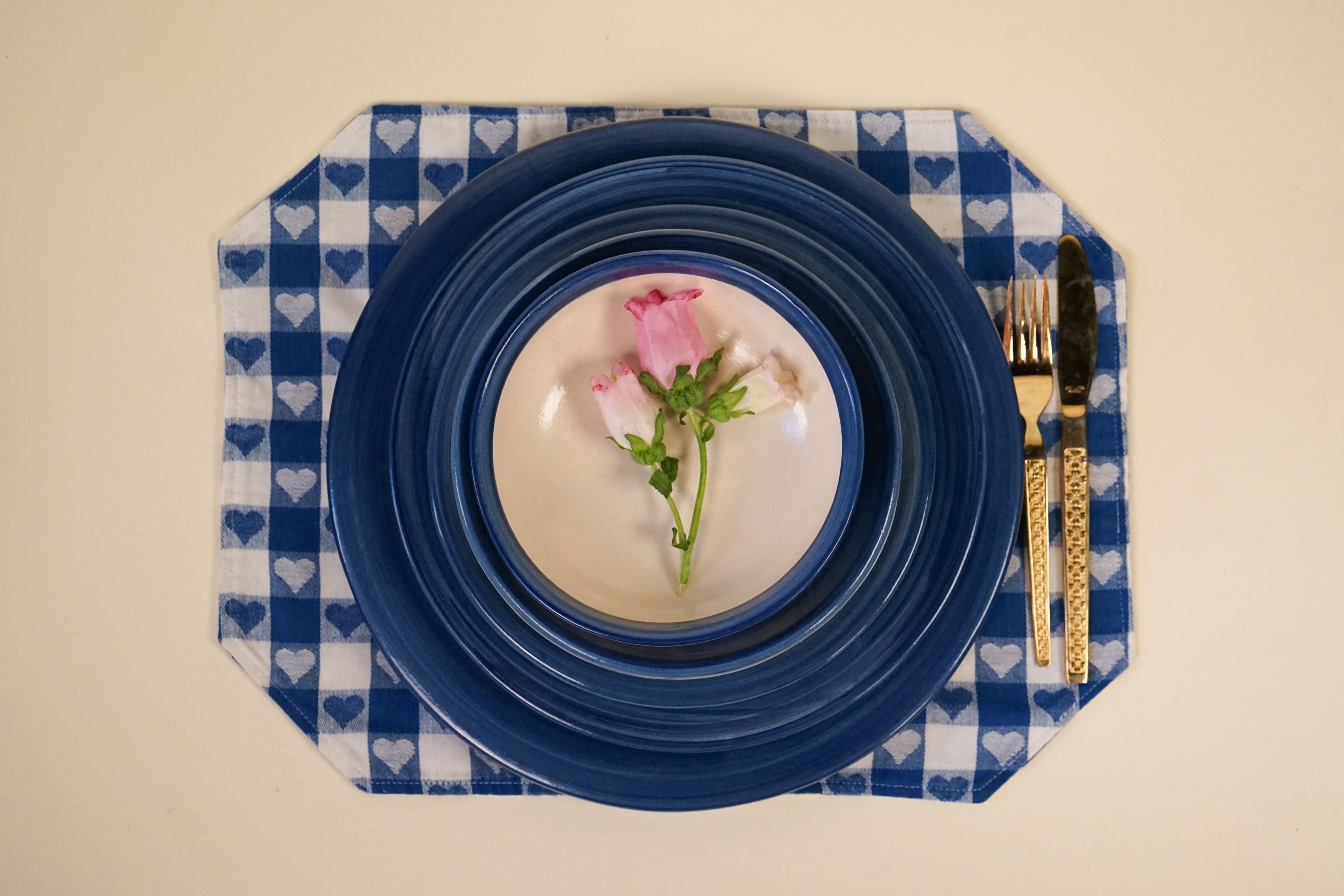 Heritage Stripe Soup Bowl in Blue