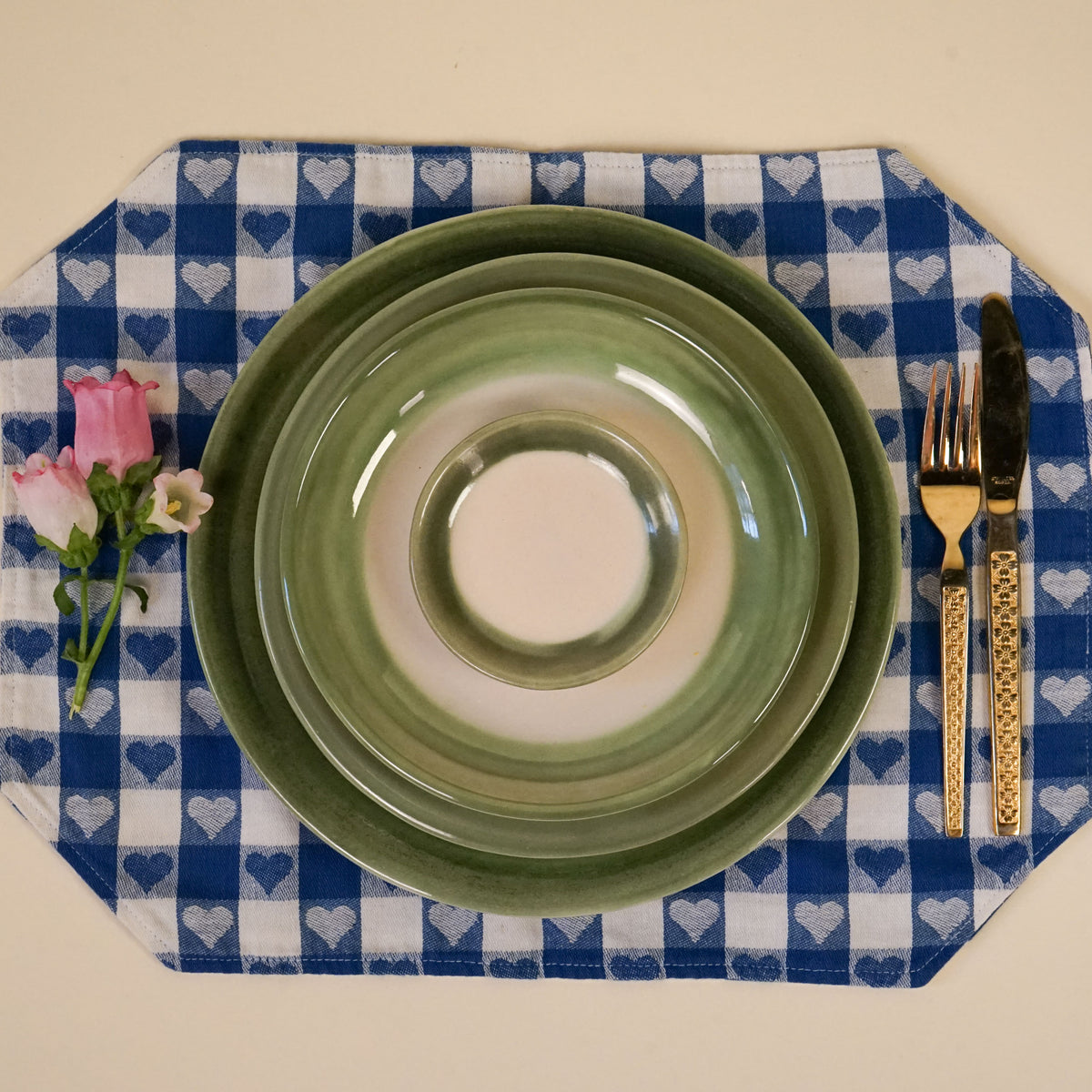 Green Heritage Stripe Coaster