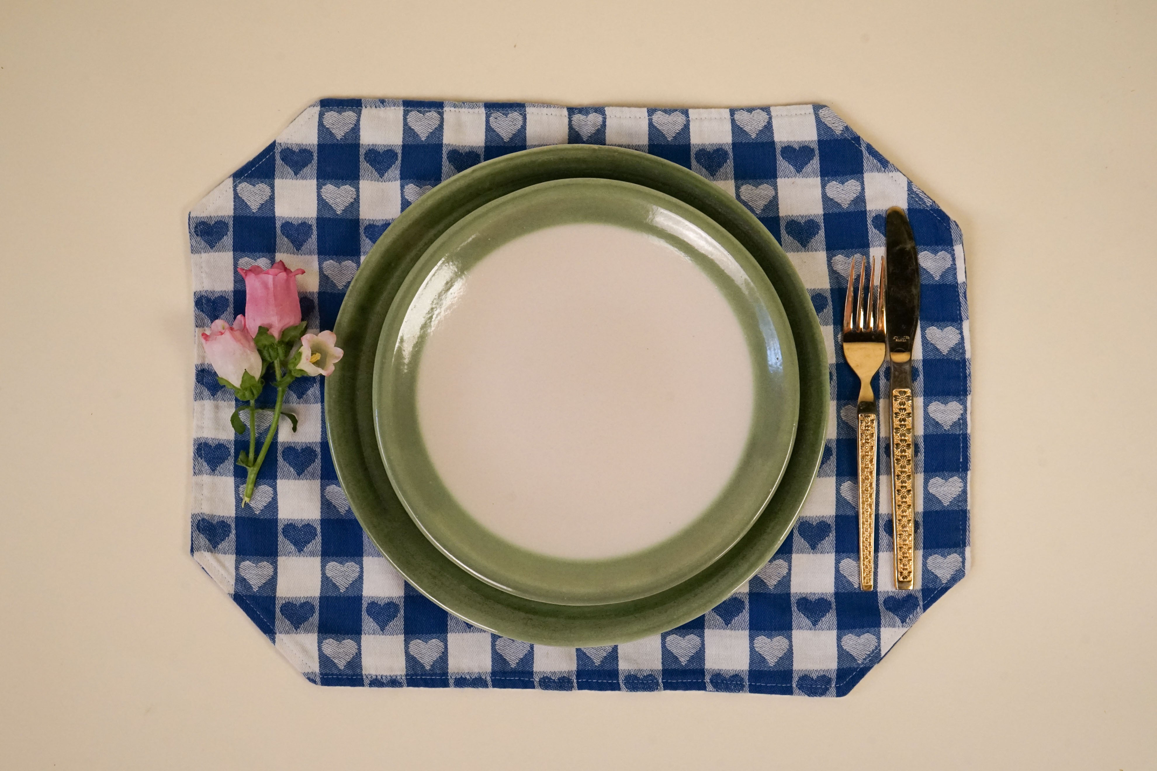 Heritage Stripe Pasta Plate in Green - SECOND