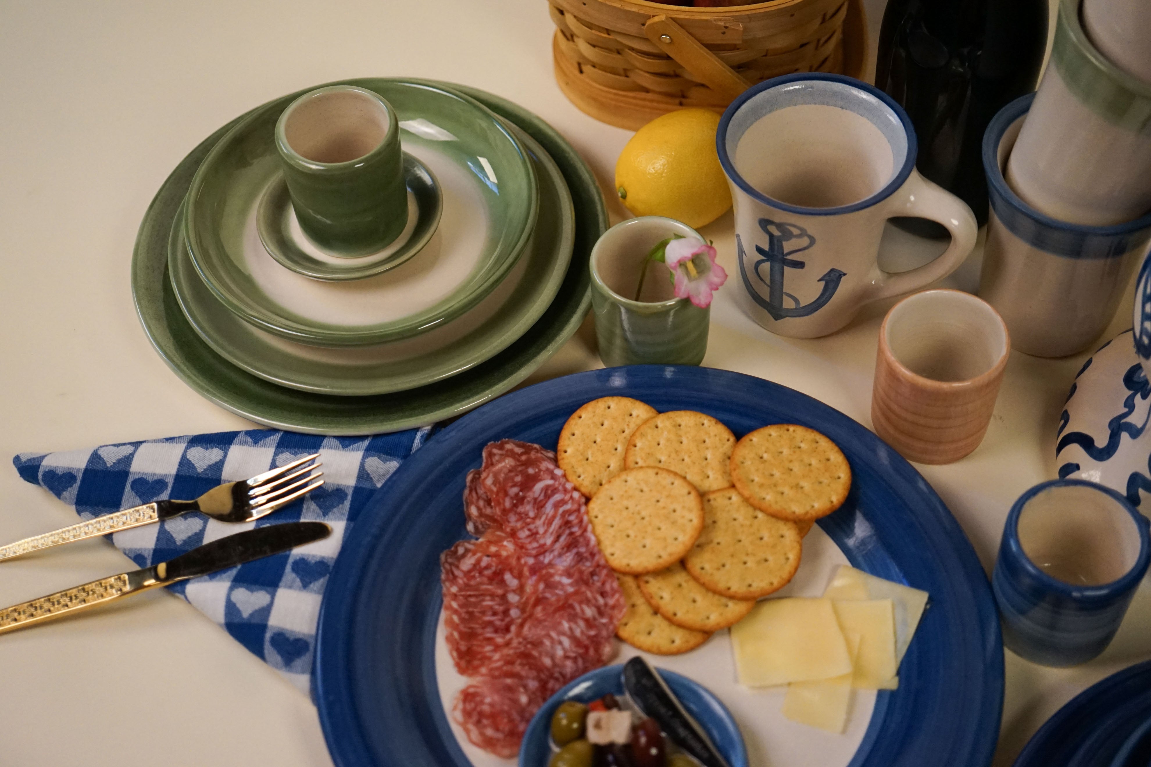 Heritage Stripe Dinner Plate in Green