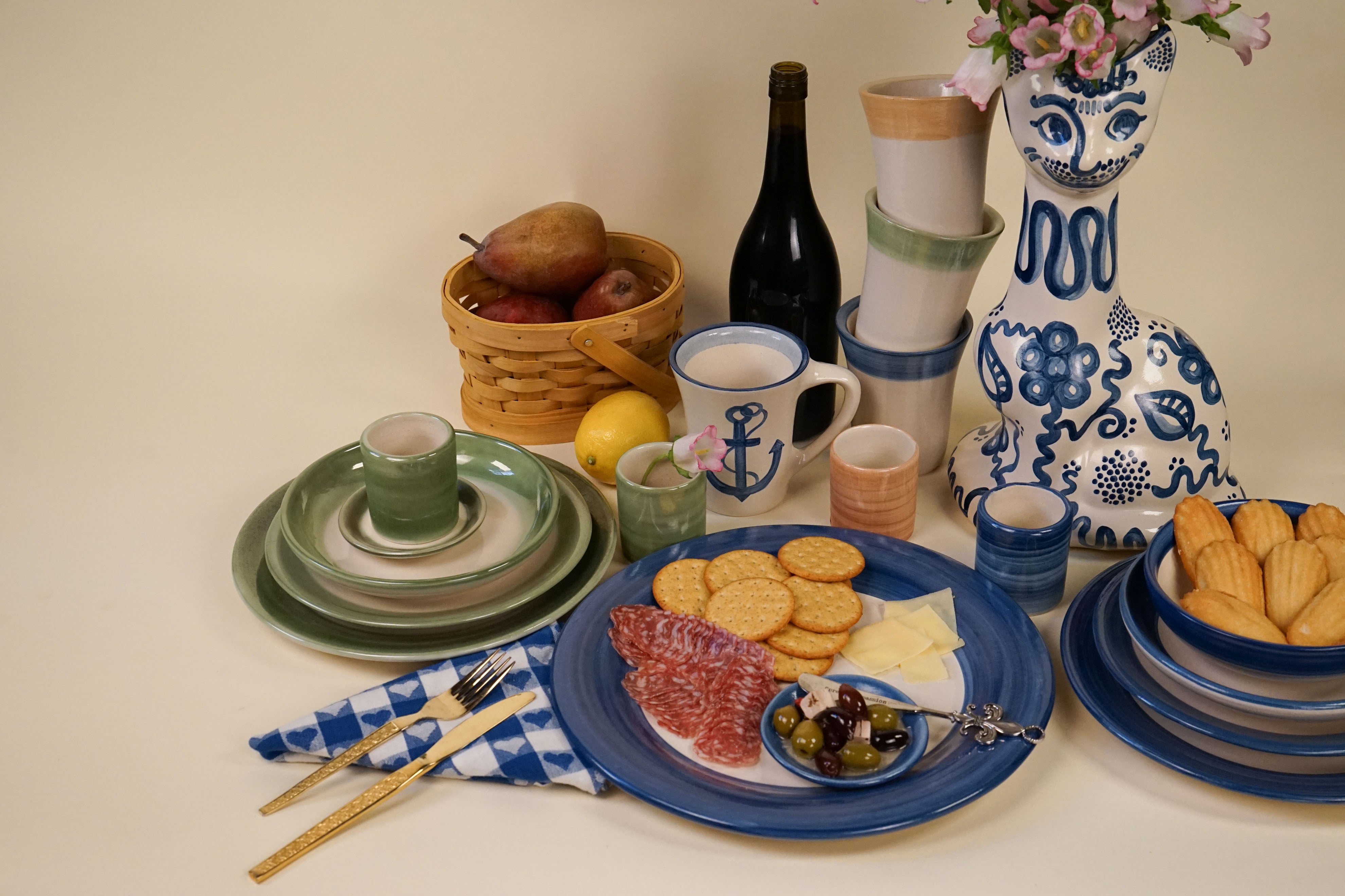 Heritage Stripe Dinner Plate in Green