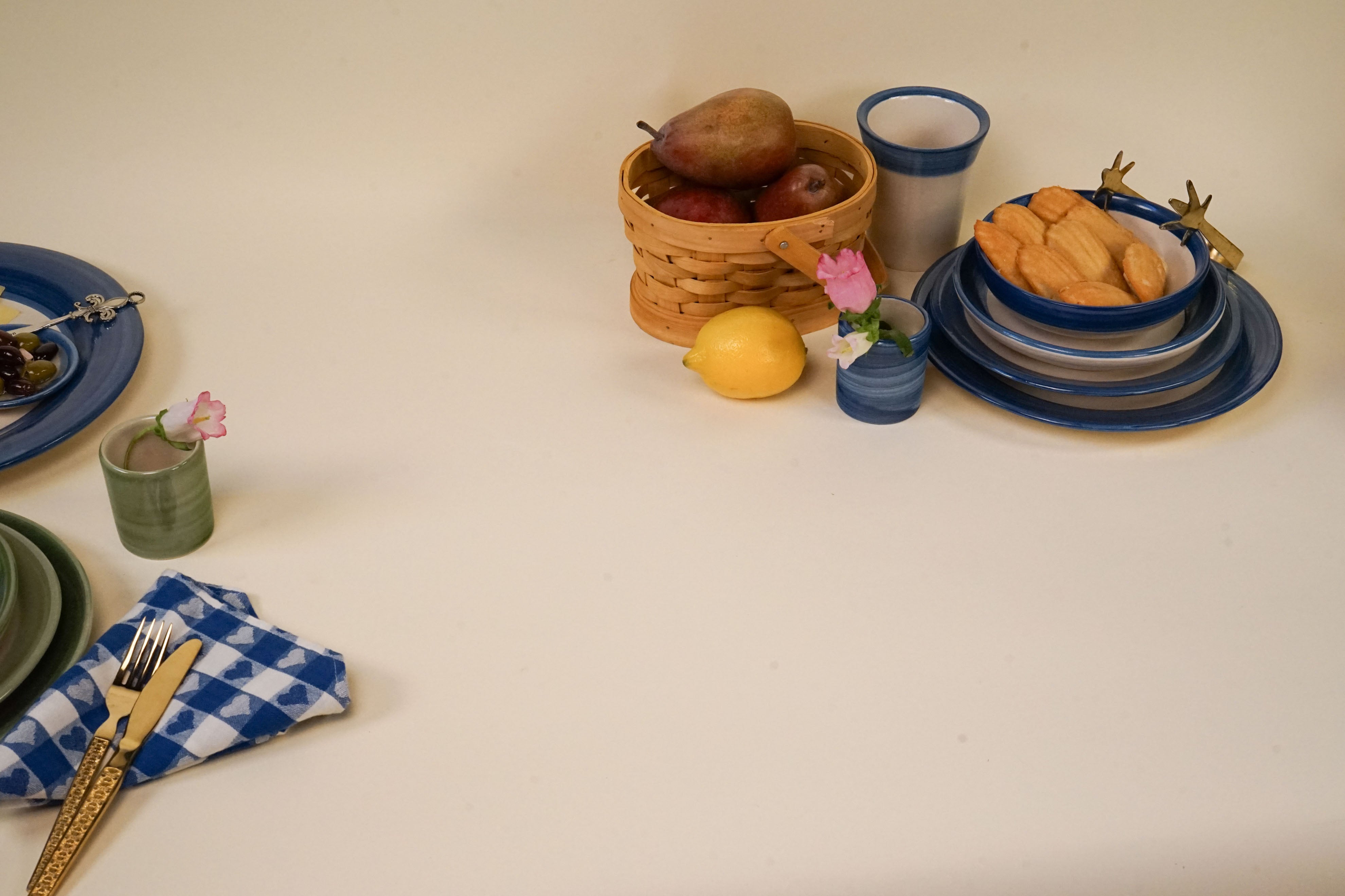 Heritage Stripe Soup Bowl in Blue