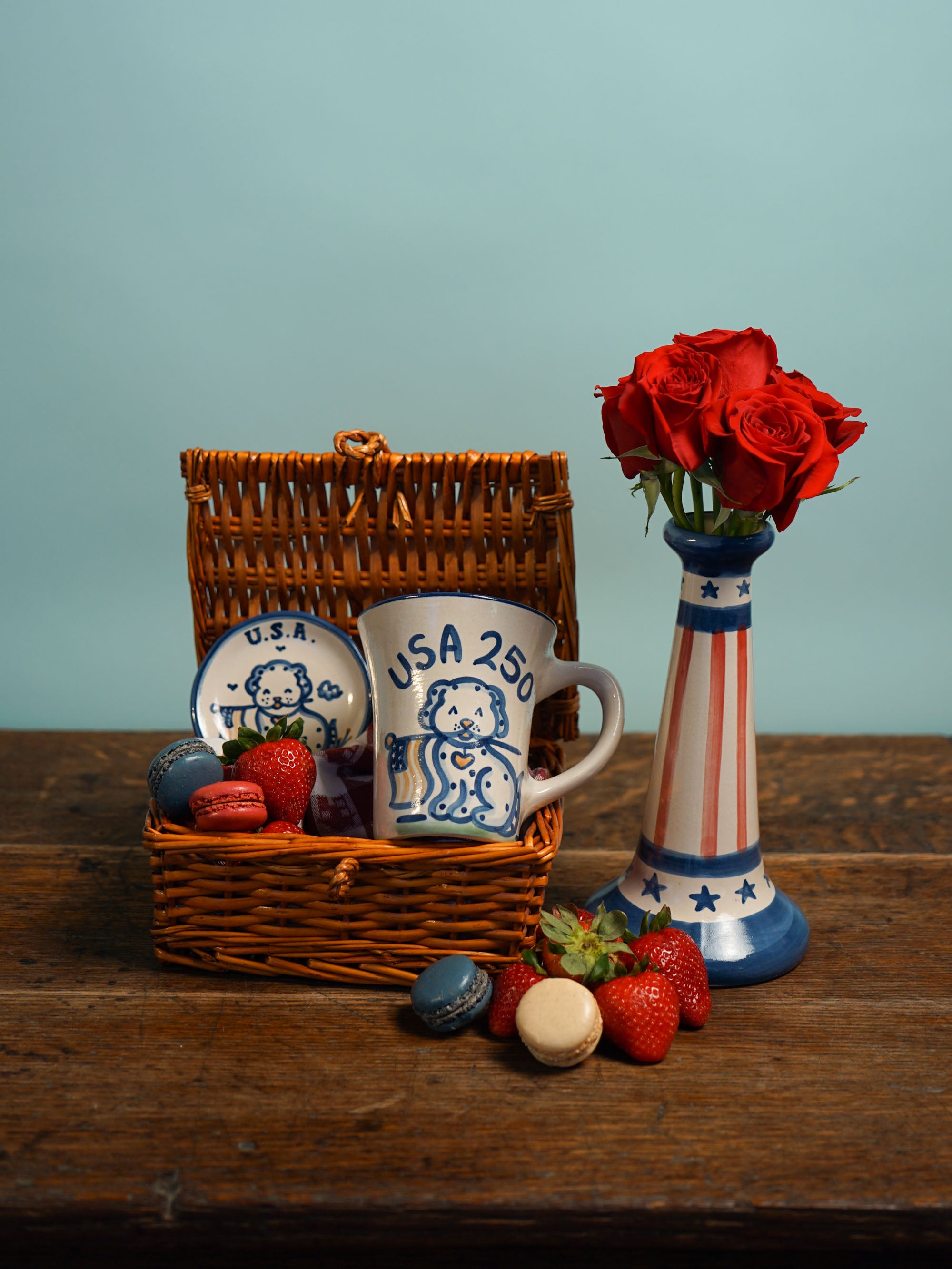 Stars & Stripes Candlestick Vase
