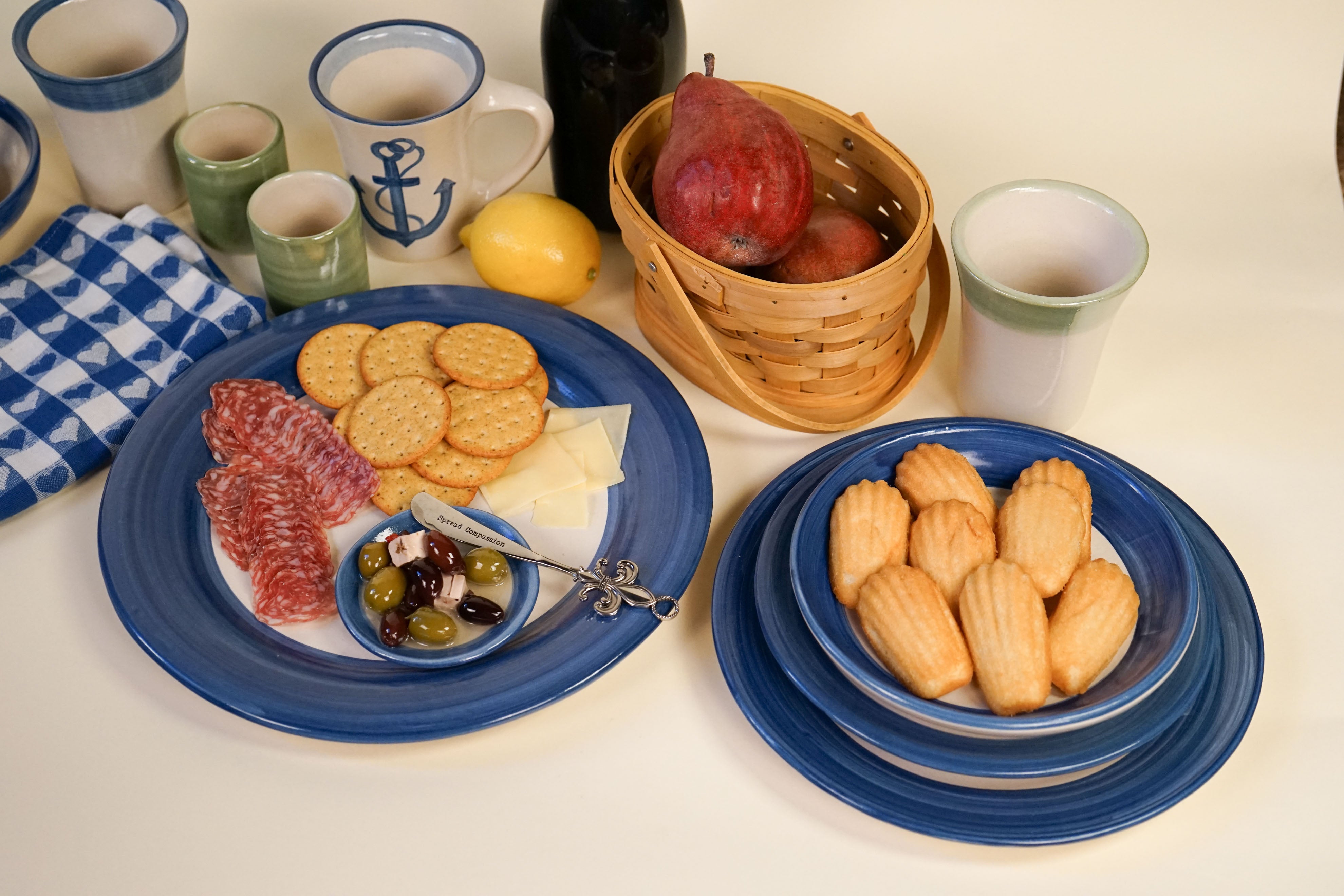 Heritage Stripe Soup Bowl in Blue