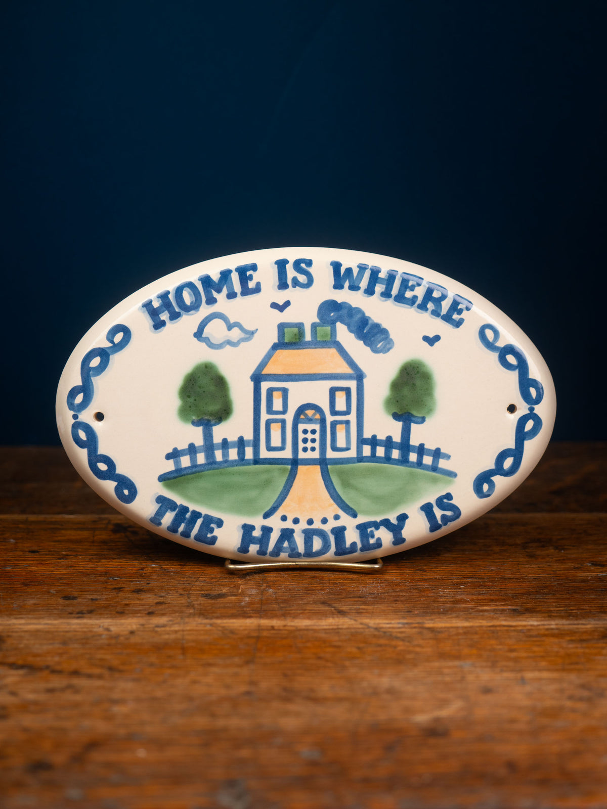 Home Is Where The Hadley Is Medium Oval Plaque