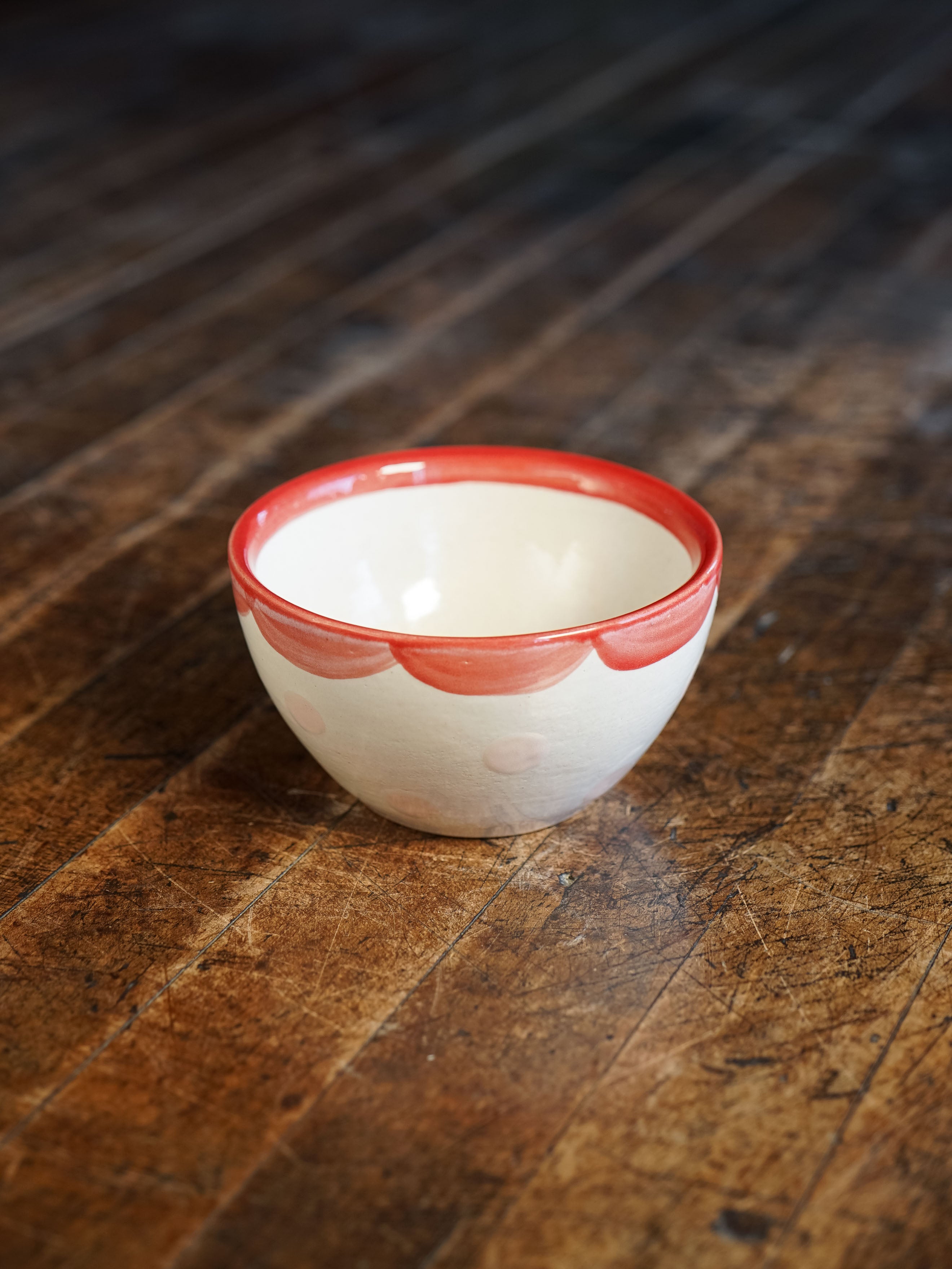 Ice Cream Bowl - Red and Pink