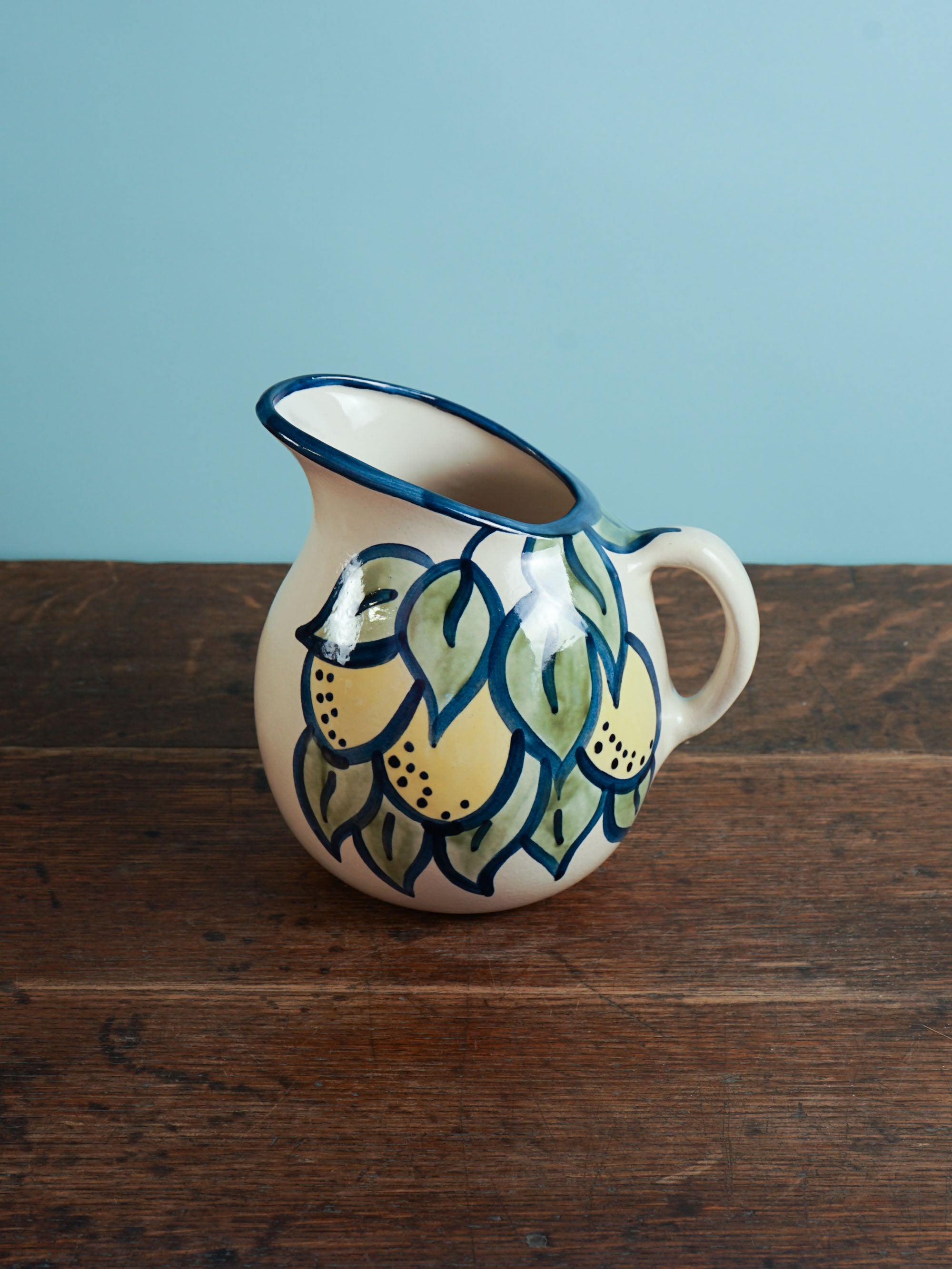 Lemon Leaf Pot Belly Pitcher