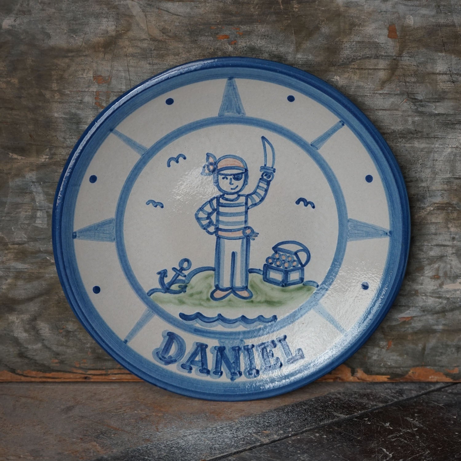 Personalized Children's Plate - One Line