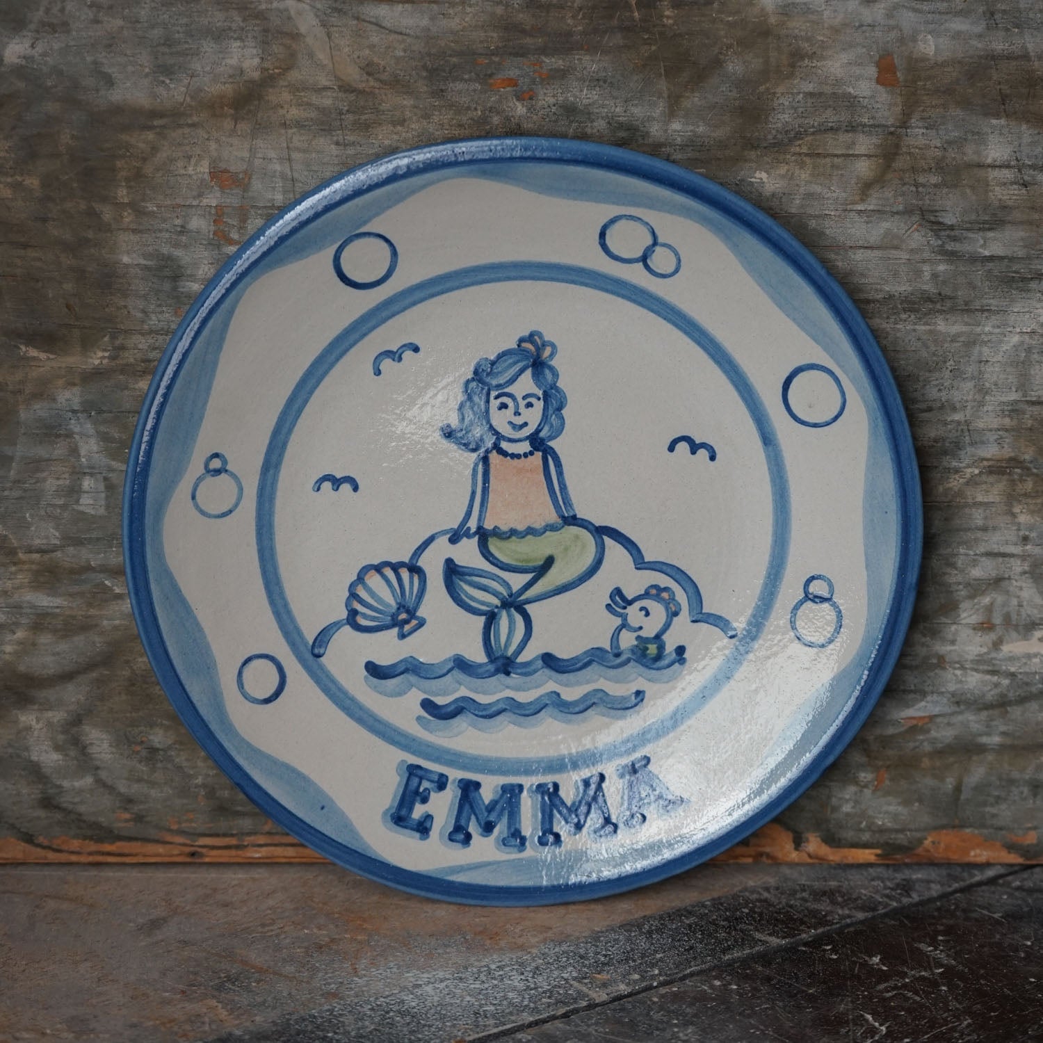 Personalized Children's Plate - One Line