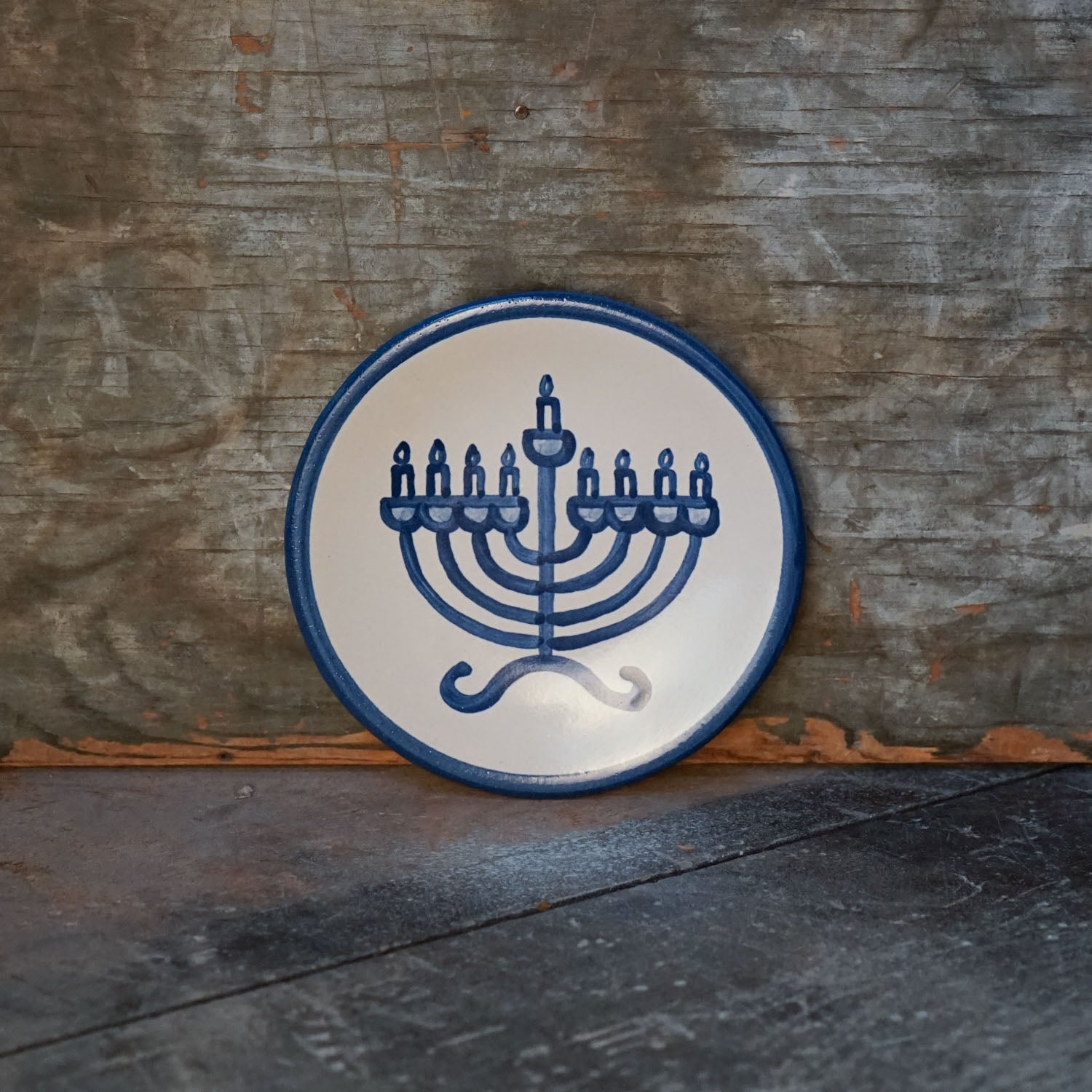 Bread and Butter Plate - Menorah