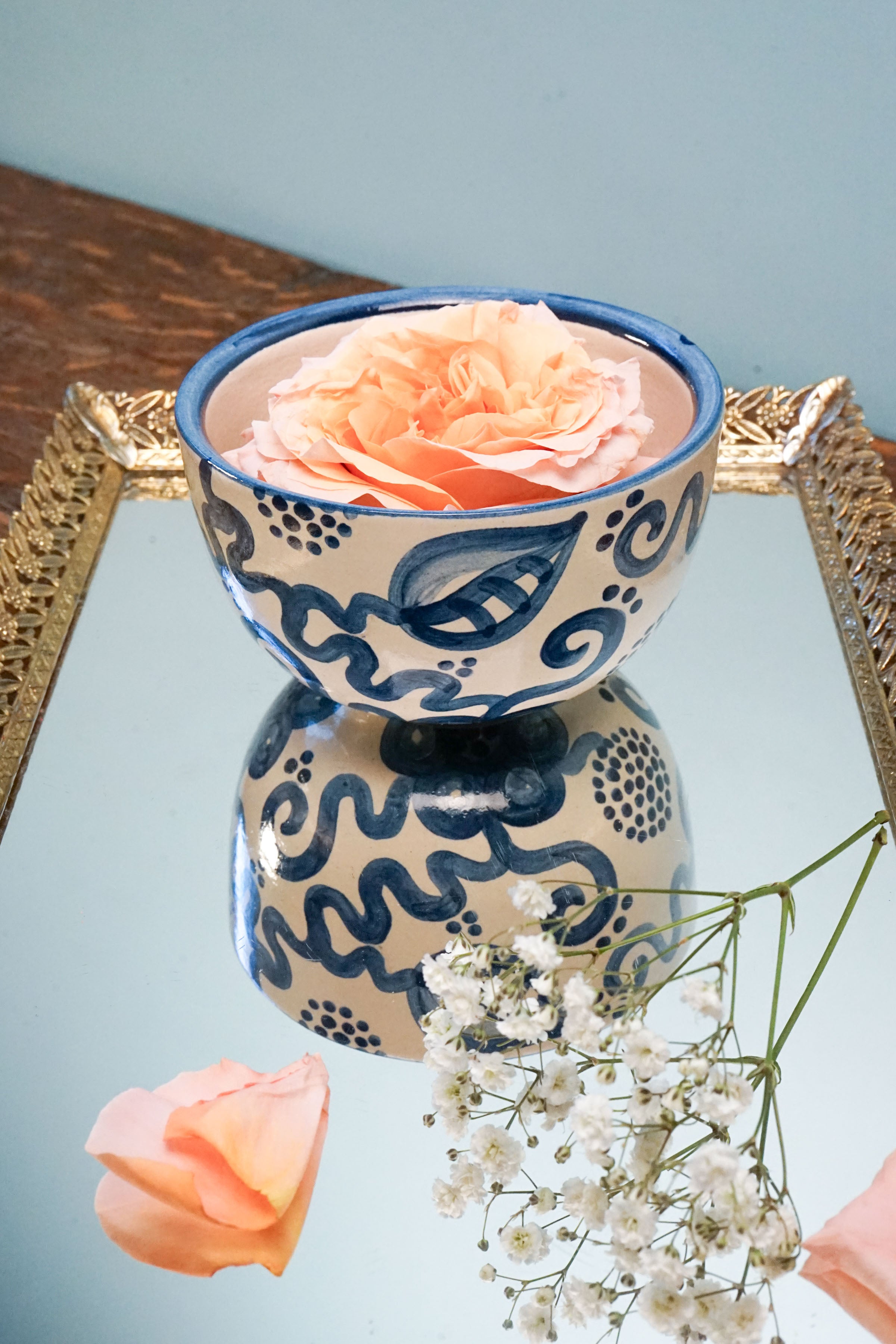 Blue Flower Everything Bowl