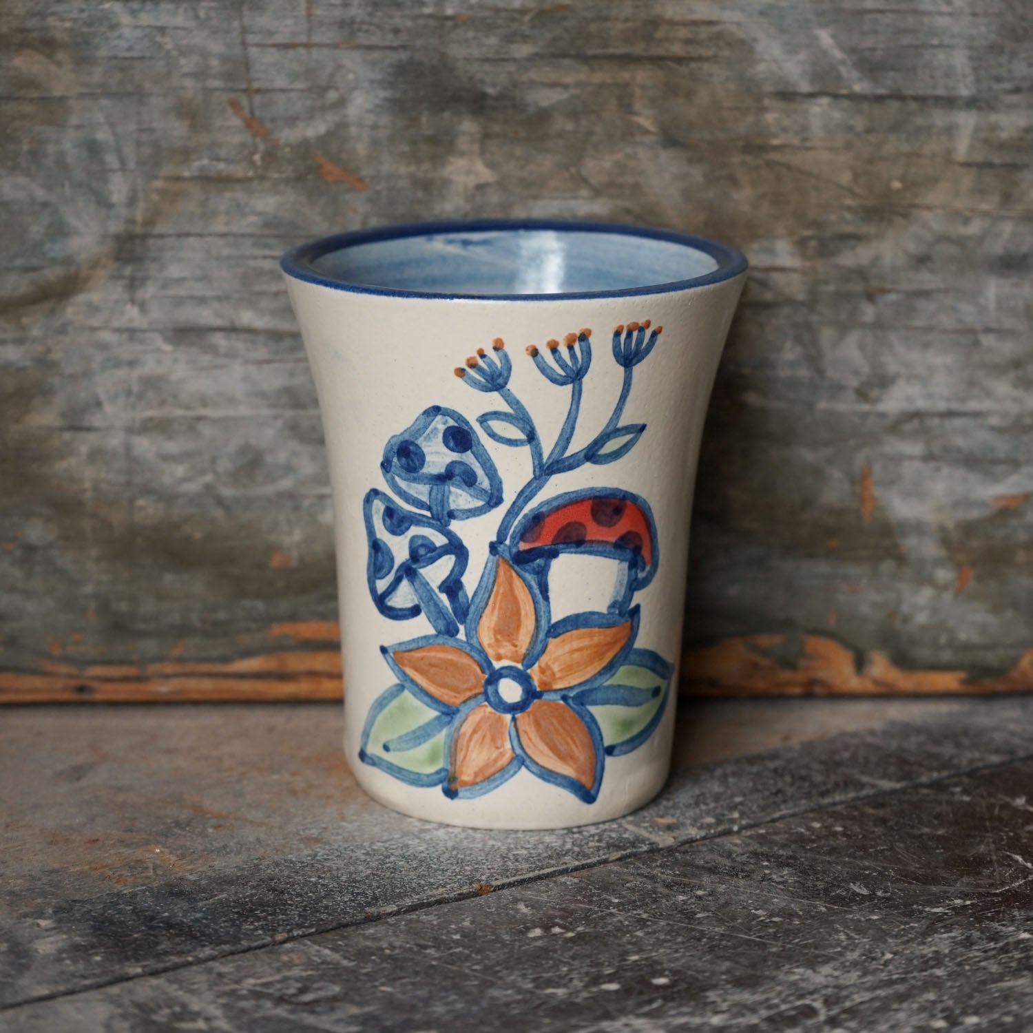 Flare Cup - Mushroom and Flowers