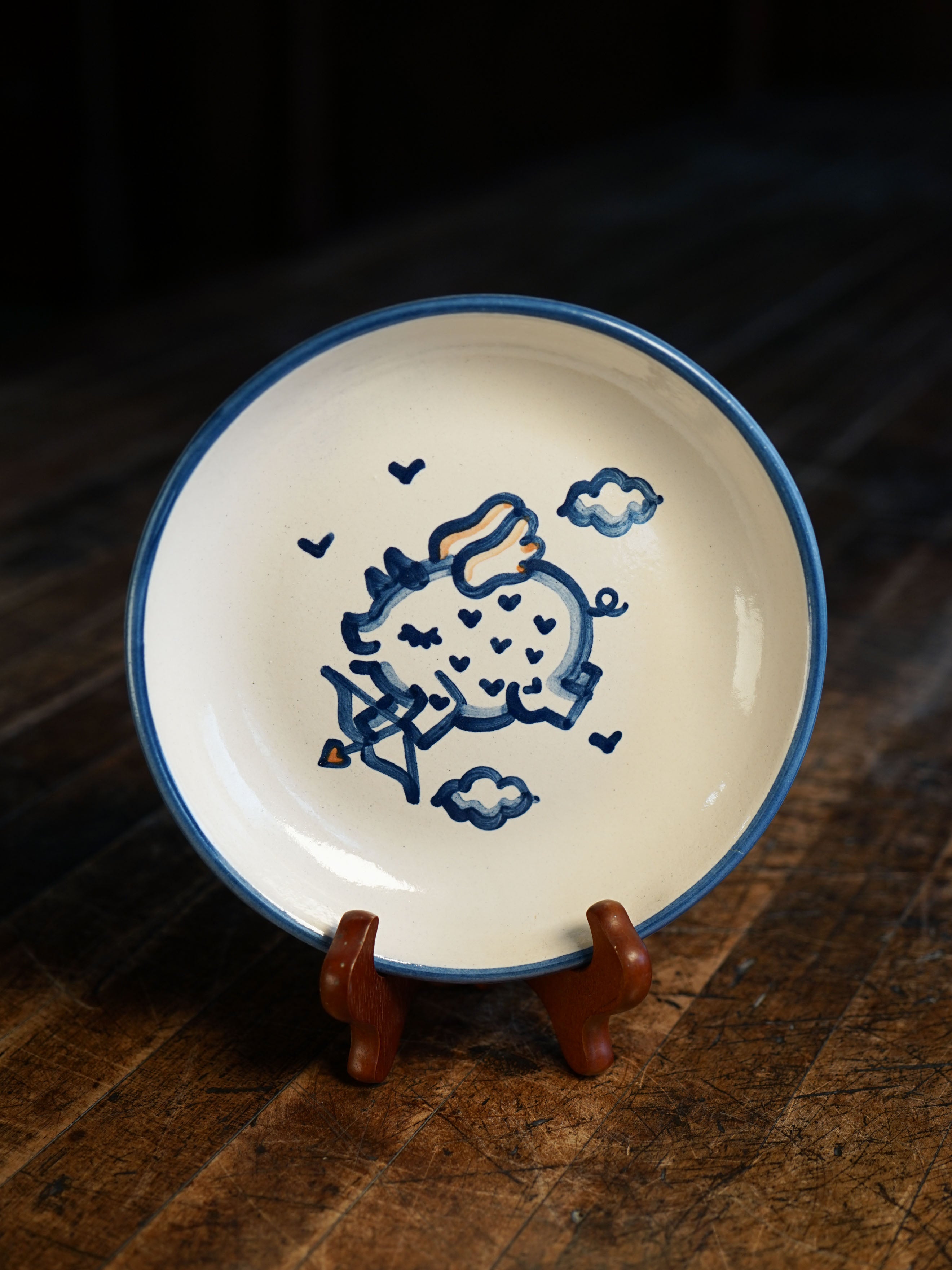 Pasta Plate - Cupid Pig