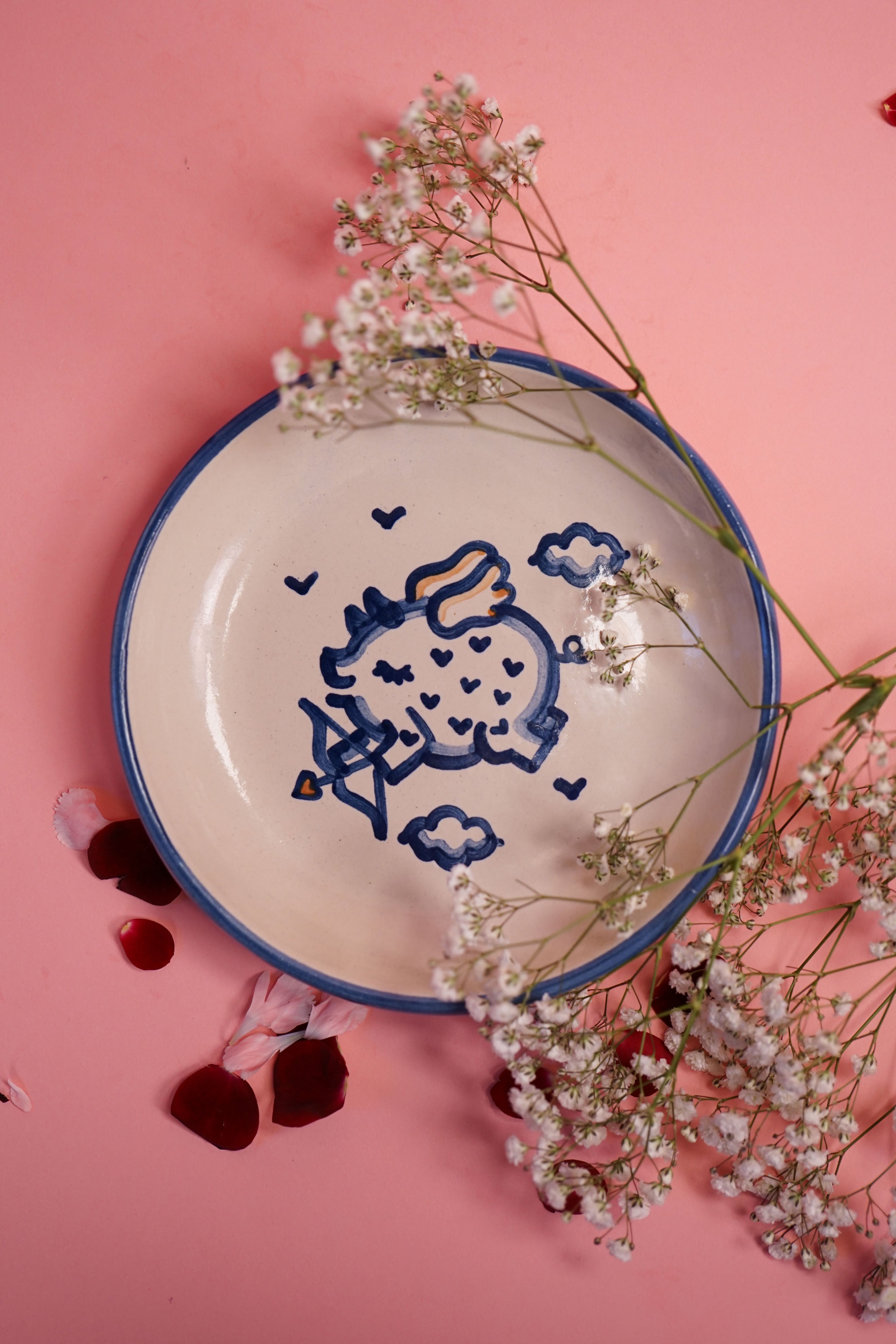 Pasta Plate - Cupid Pig