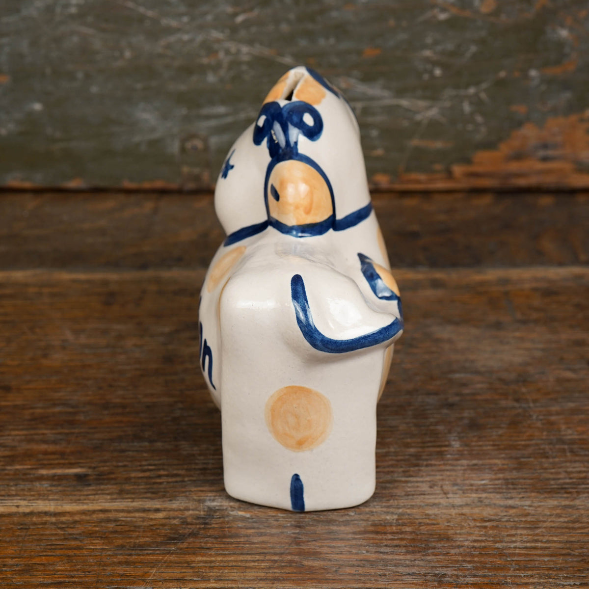 Personalized Rust Dot Cow Bank