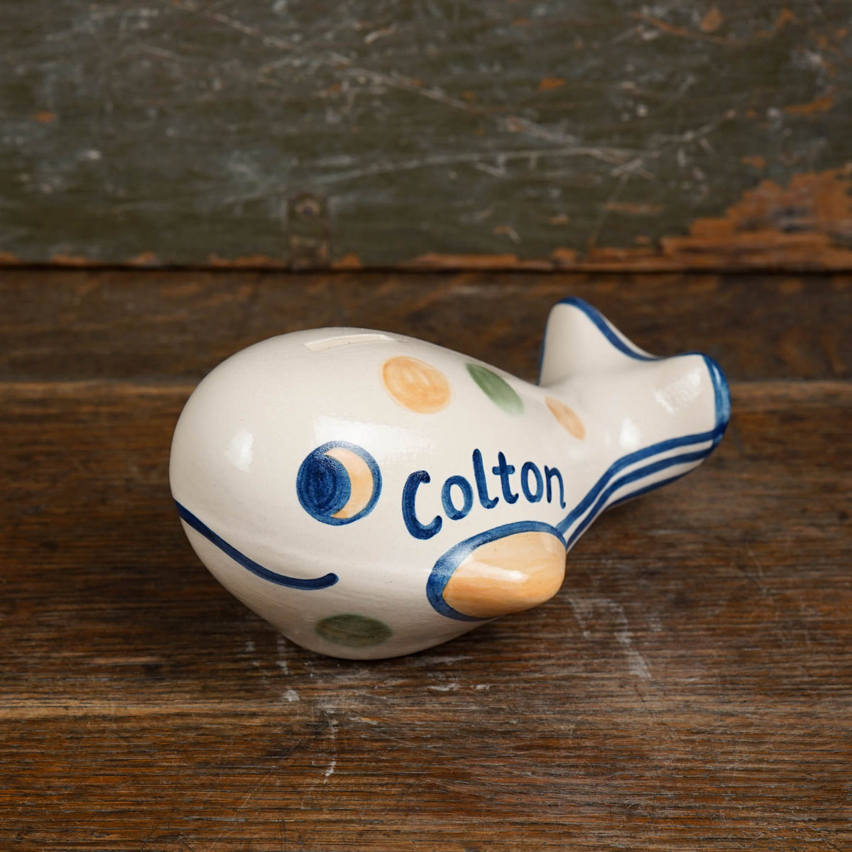 Personalized Country Dot Whale Bank