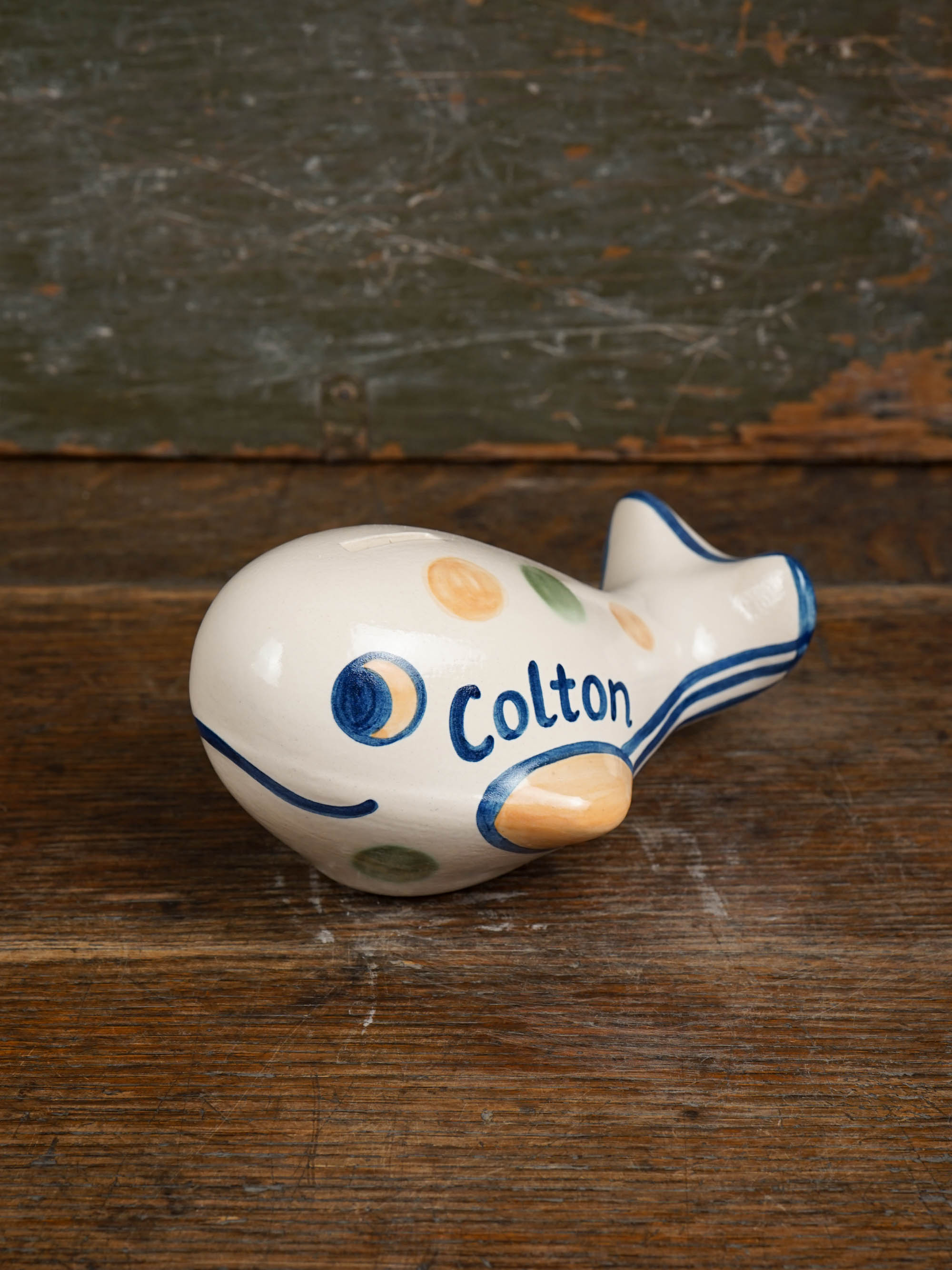 Personalized Country Dot Whale Bank