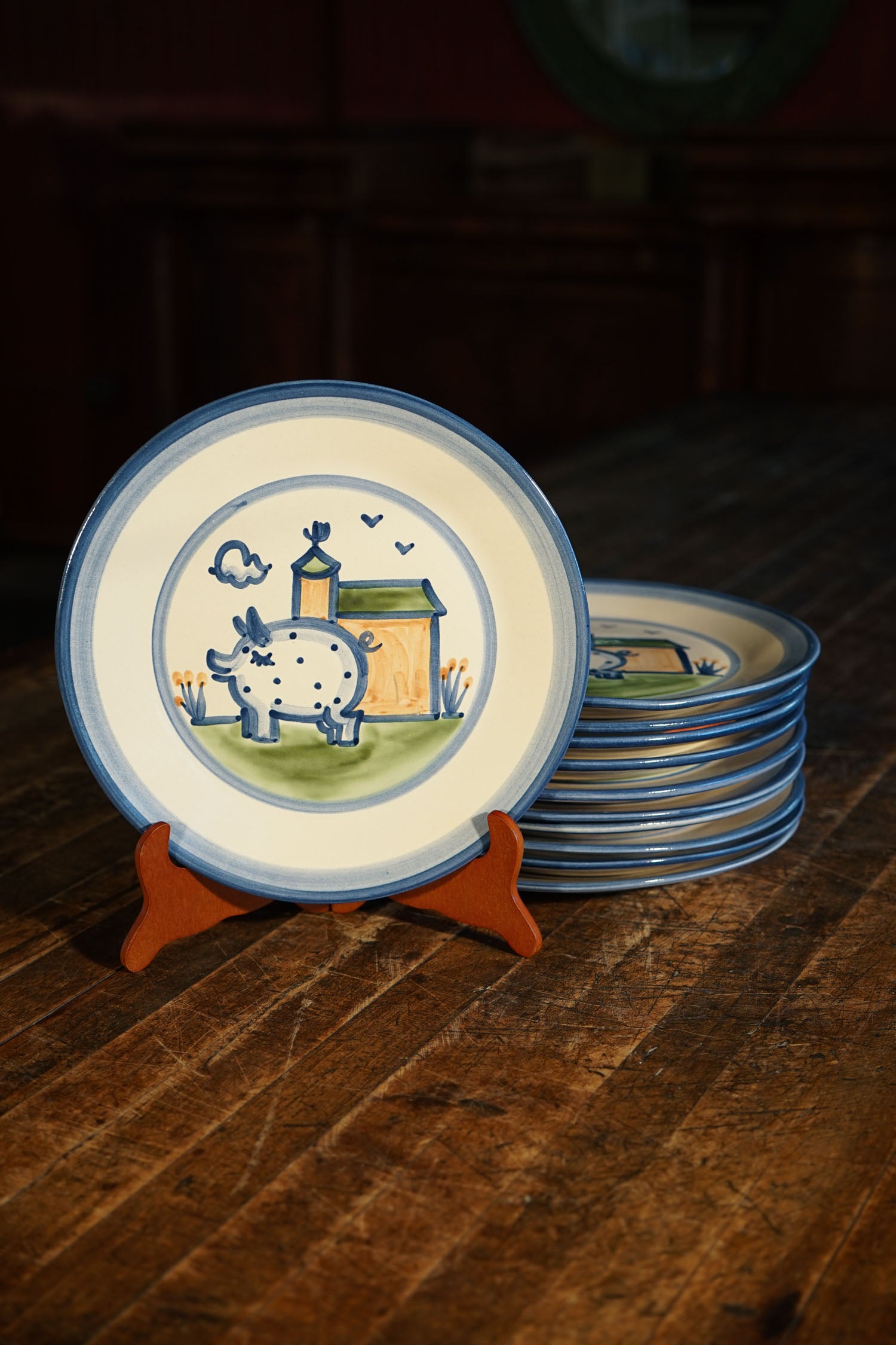 Dinner Plate - Pig & Barn