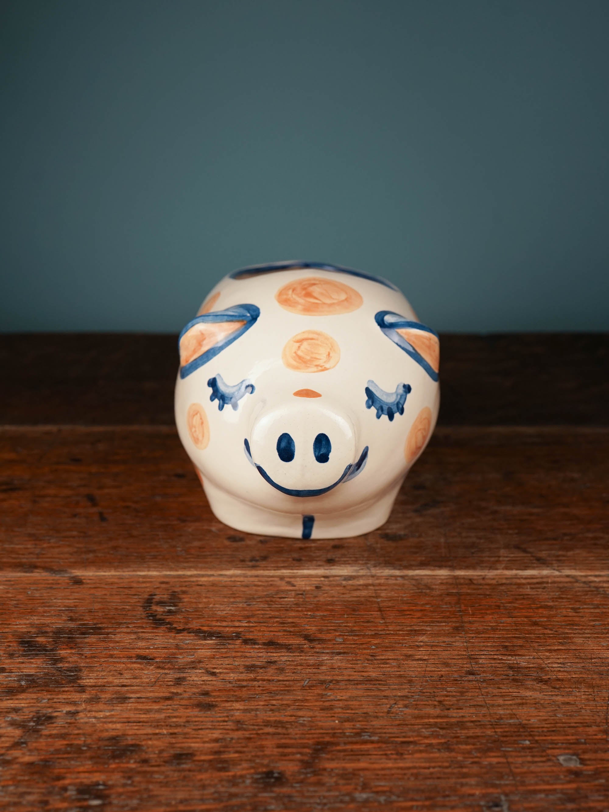 Rust Dot Pig Planter