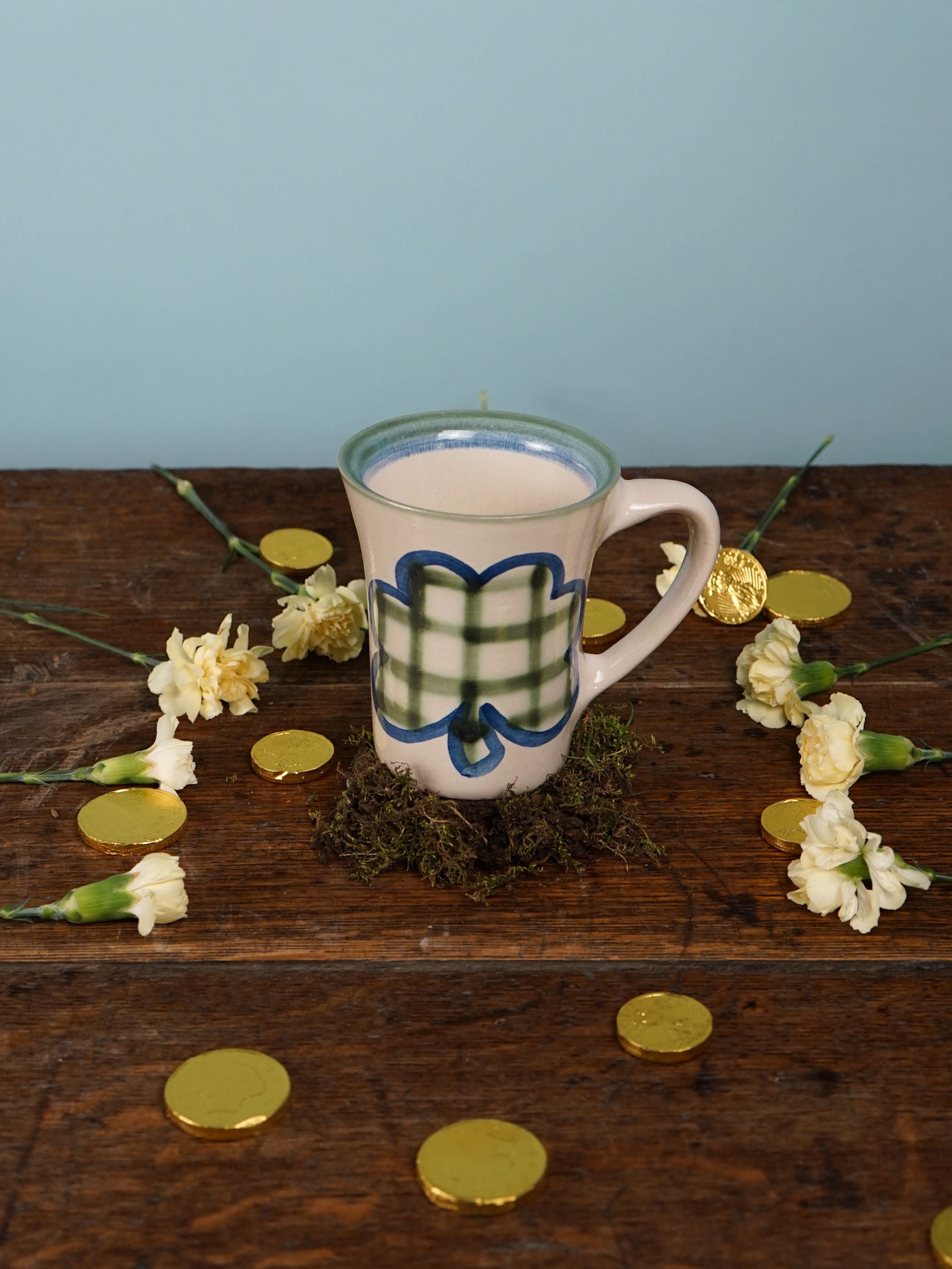 Plaid Clover Flare Mug