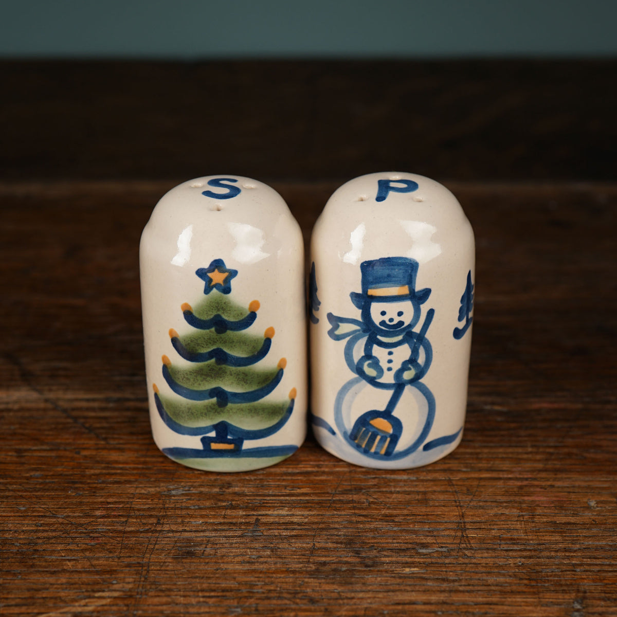Christmas Tree & Snowman Salt & Pepper