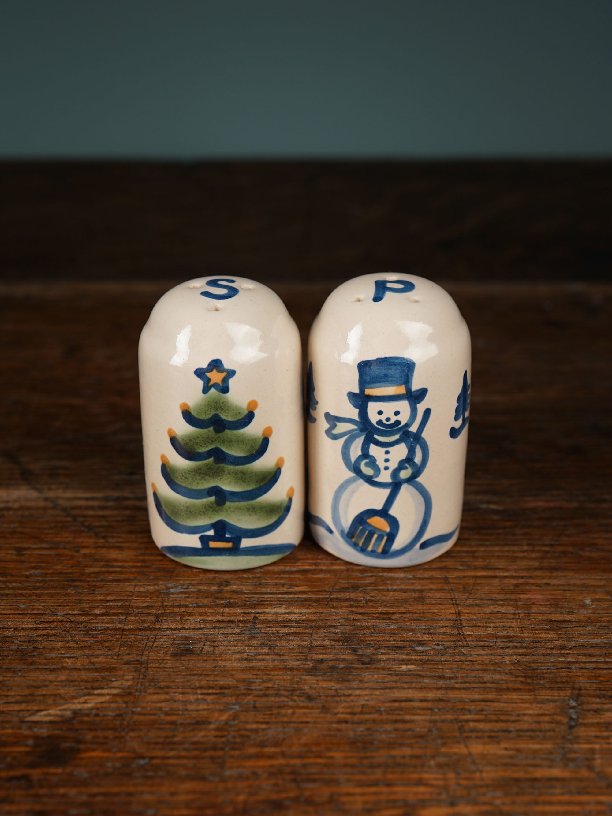 Christmas Tree & Snowman Salt & Pepper