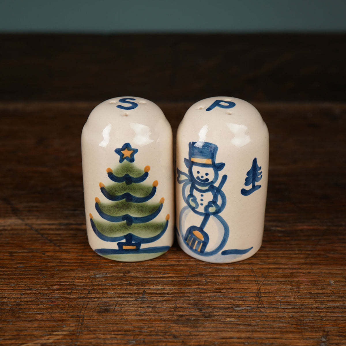 Christmas Tree & Snowman Salt & Pepper