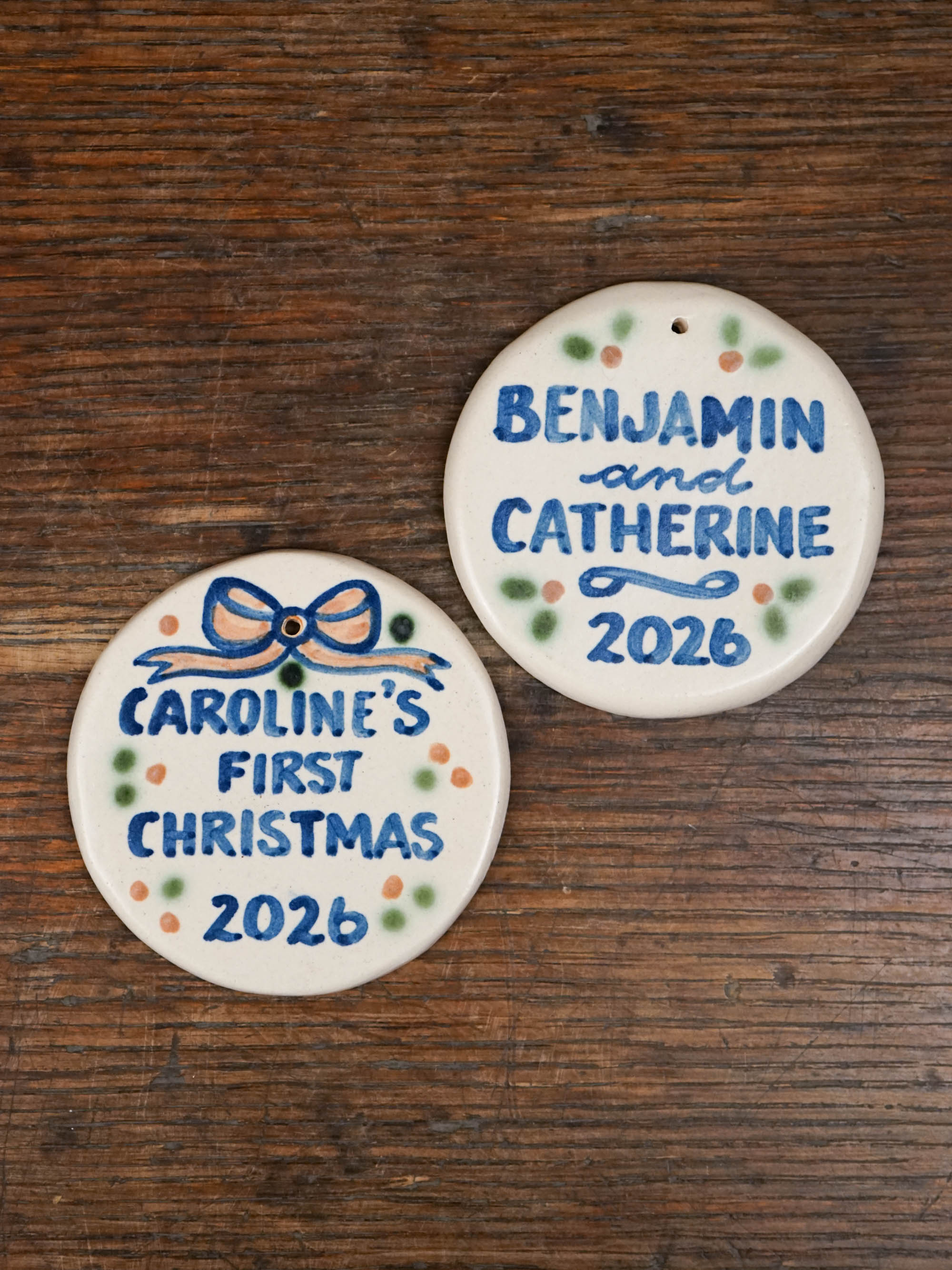 Personalized Couple's Christmas Ornament