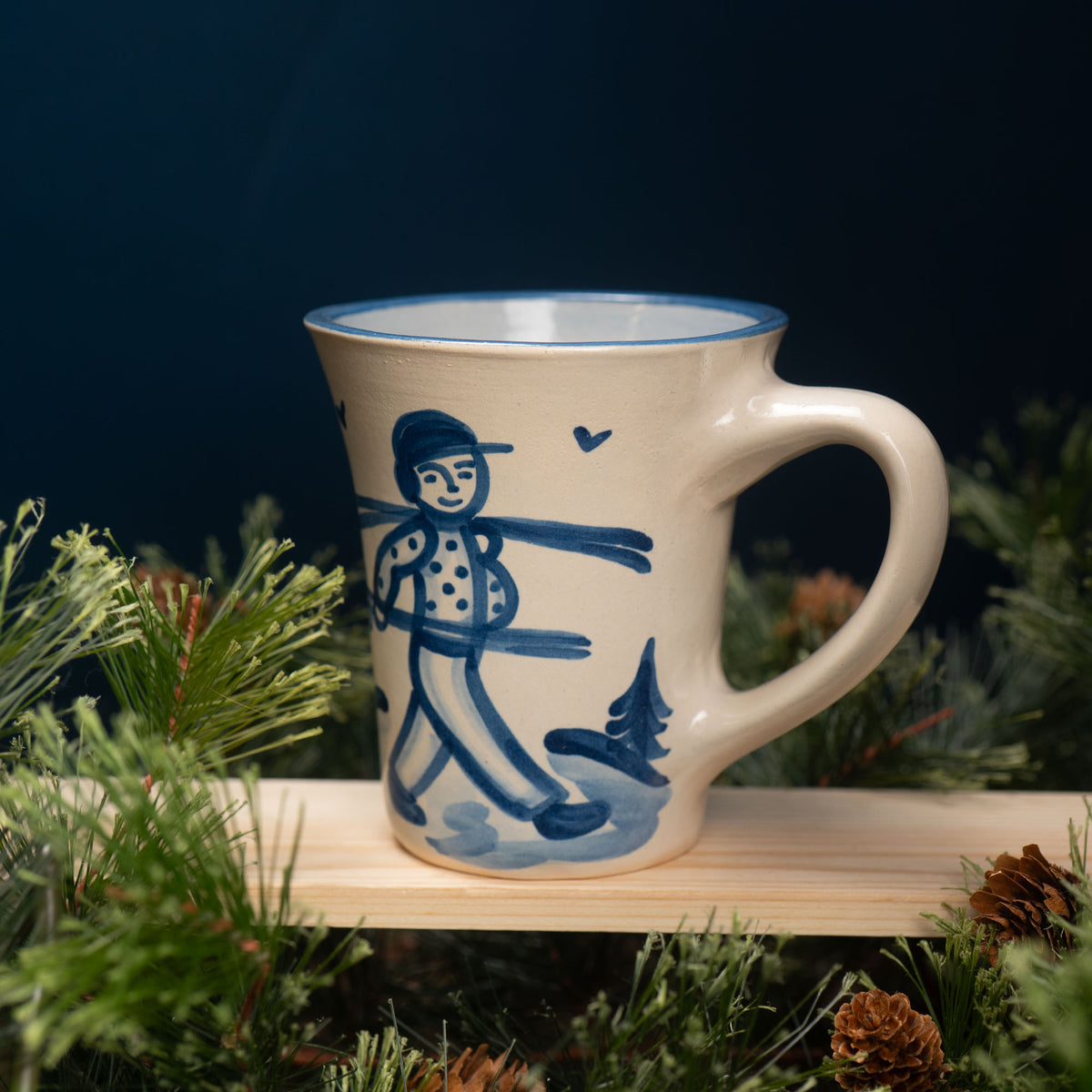 Skier Walking Flare Mug
