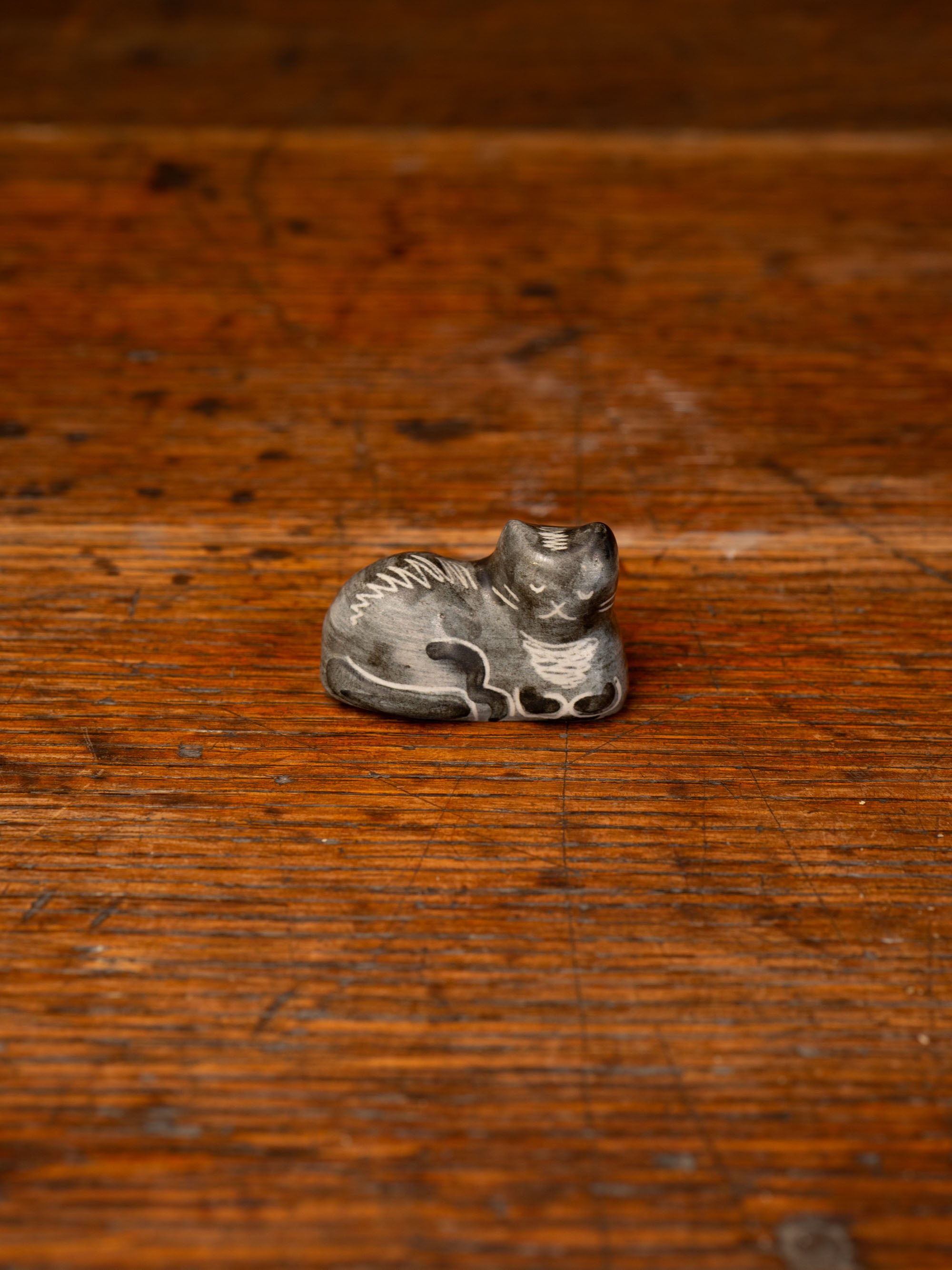 Solid Black Cat Crèche Piece