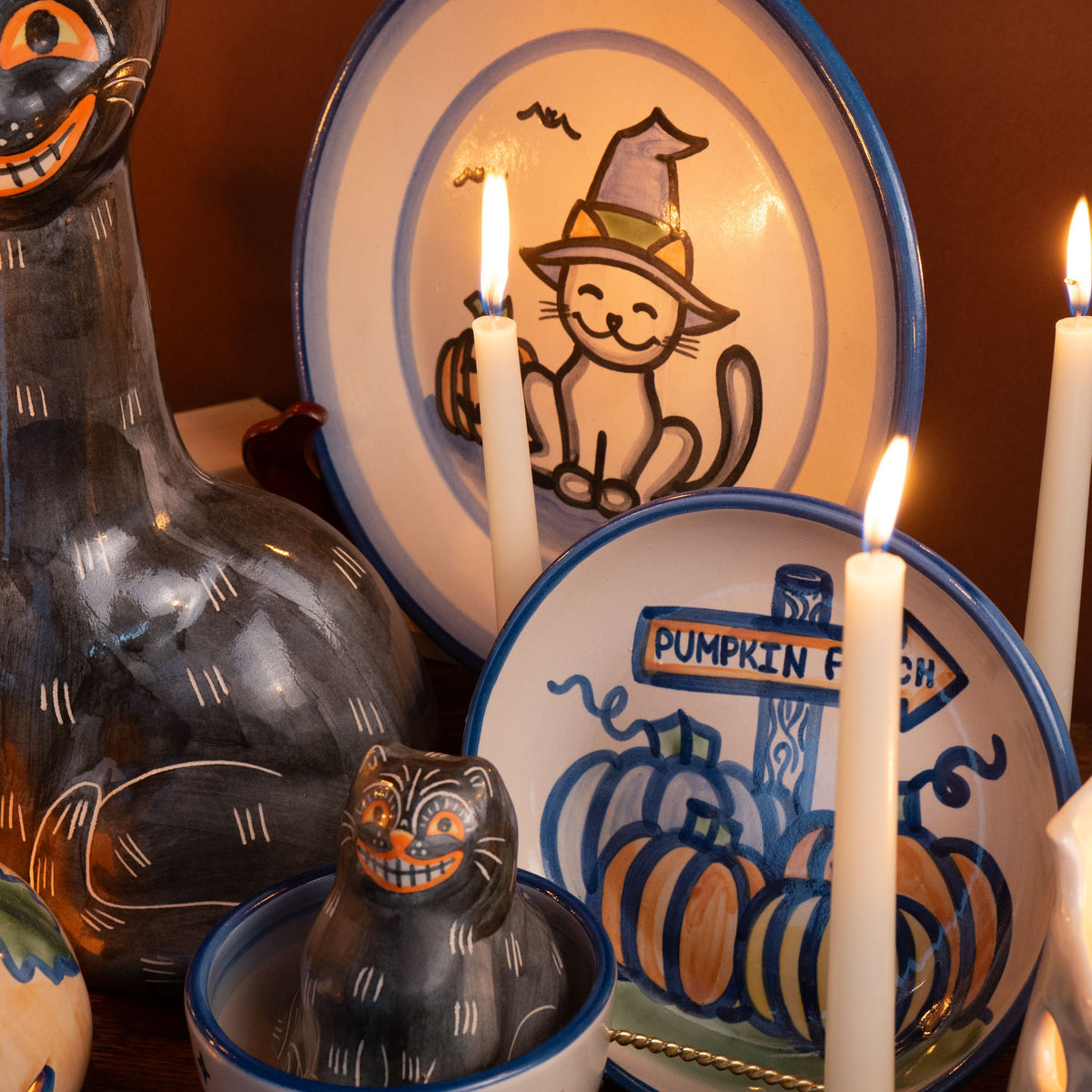 Witch Cat Dinner Plate
