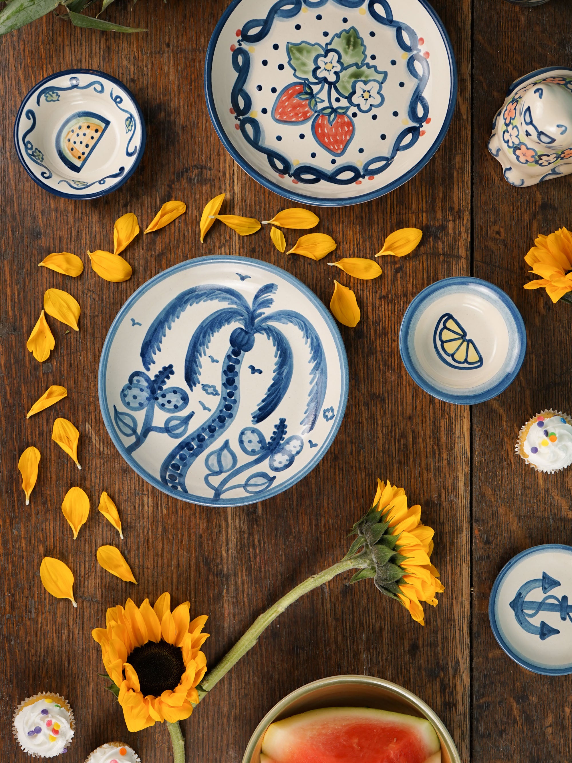 Indigo Palm Pasta Plate