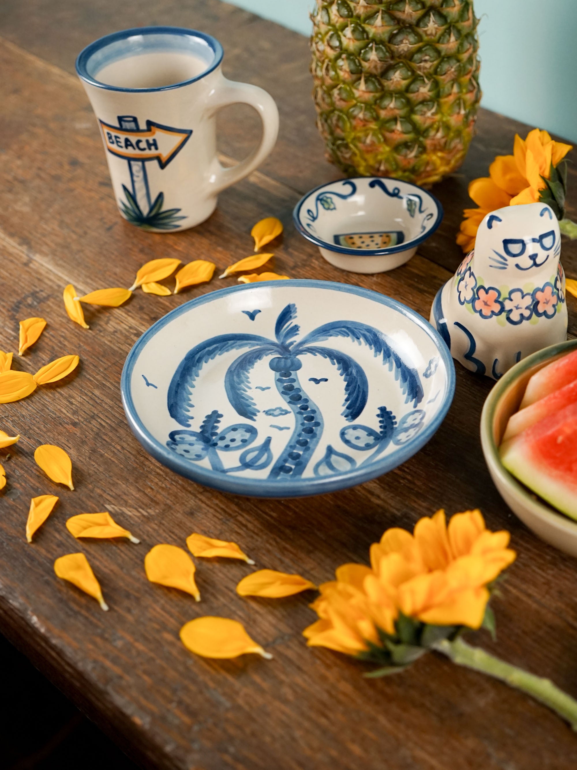 Indigo Palm Pasta Plate