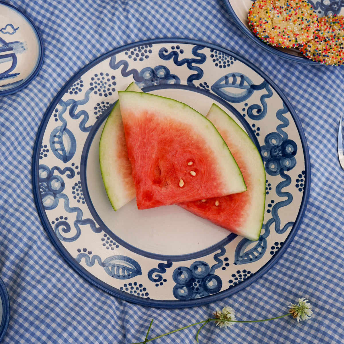 Blue Flower Dinner Plate