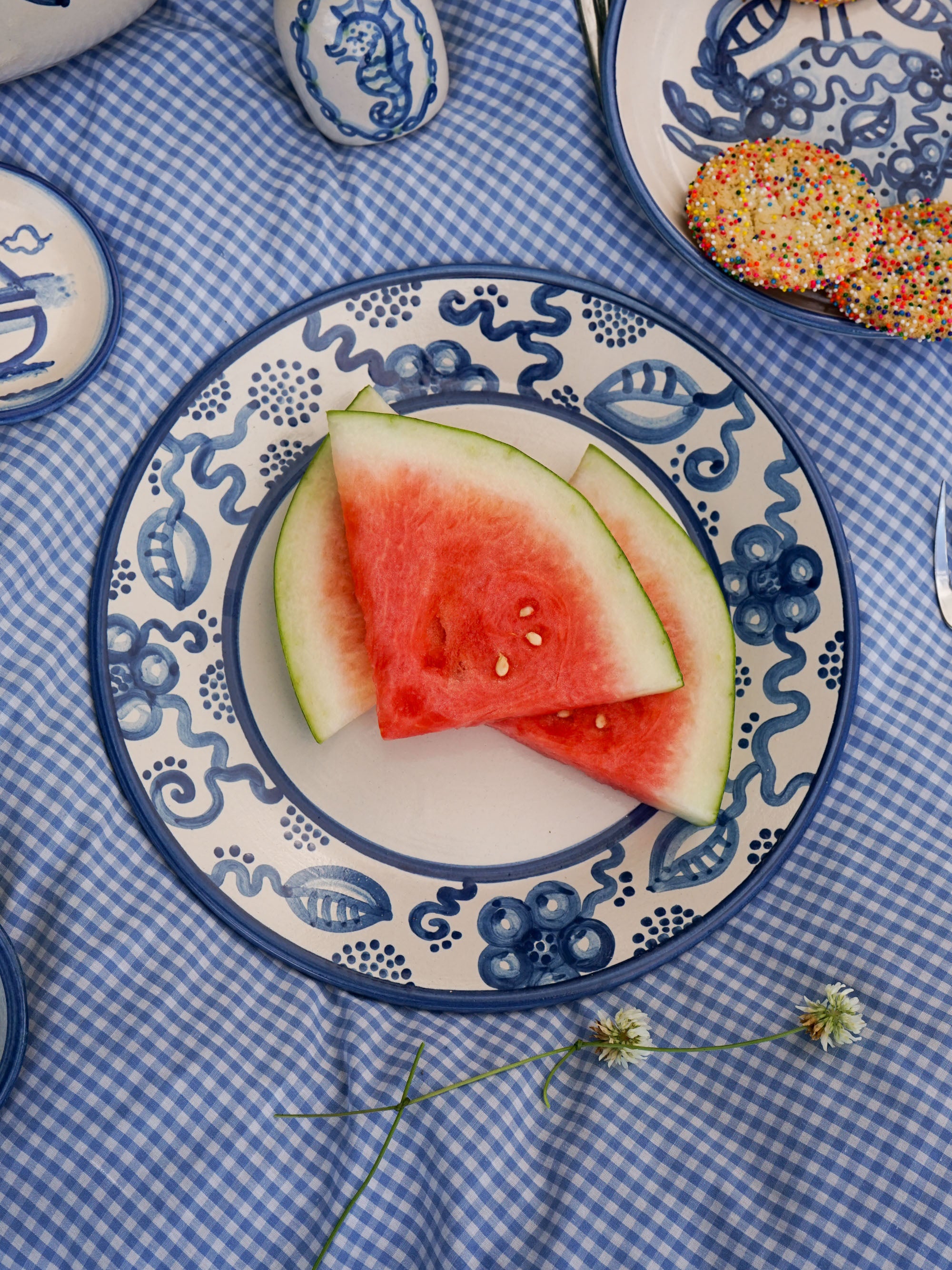 Blue Flower Dinner Plate