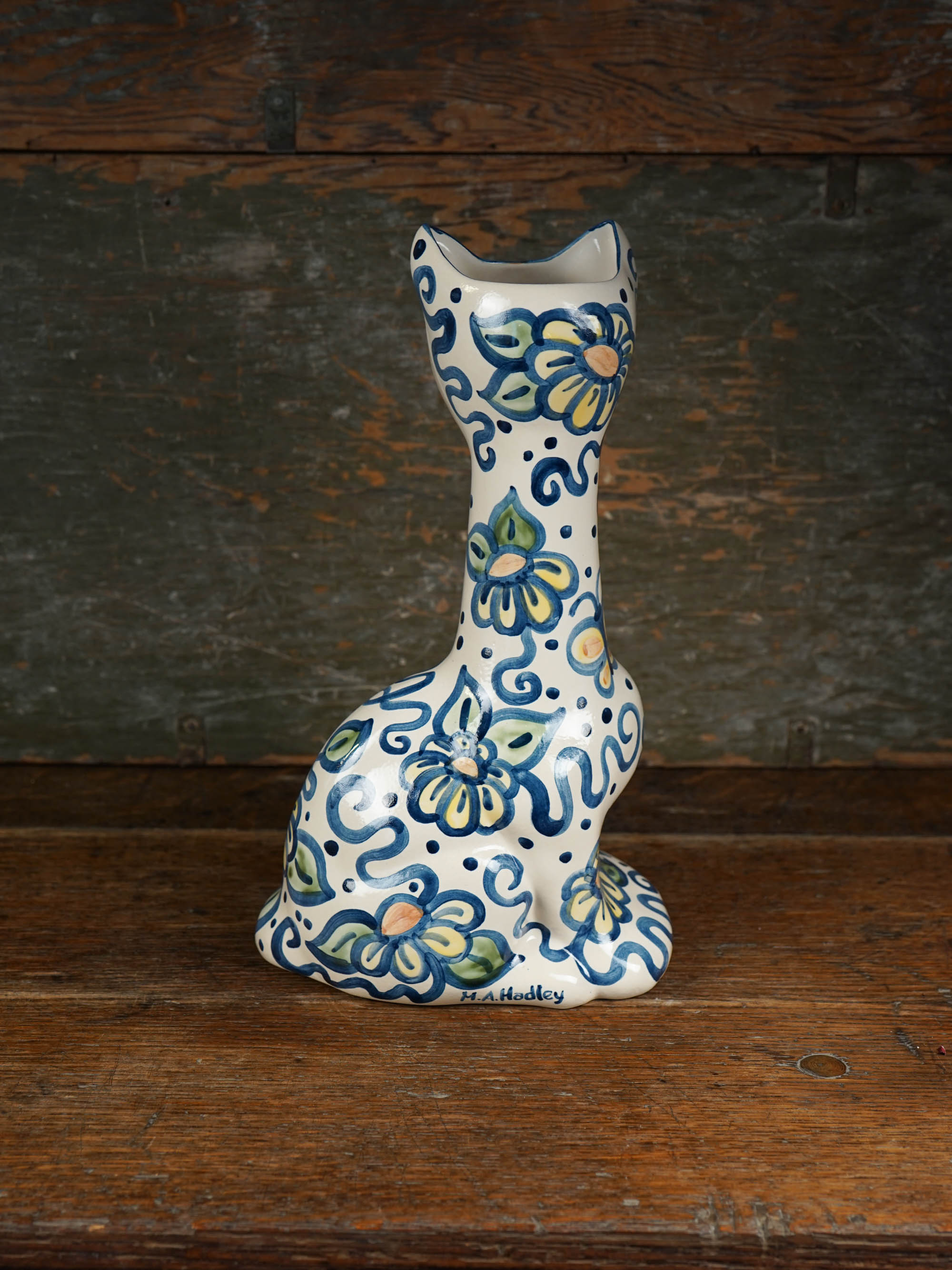 Coneflower Tall Cat Vase
