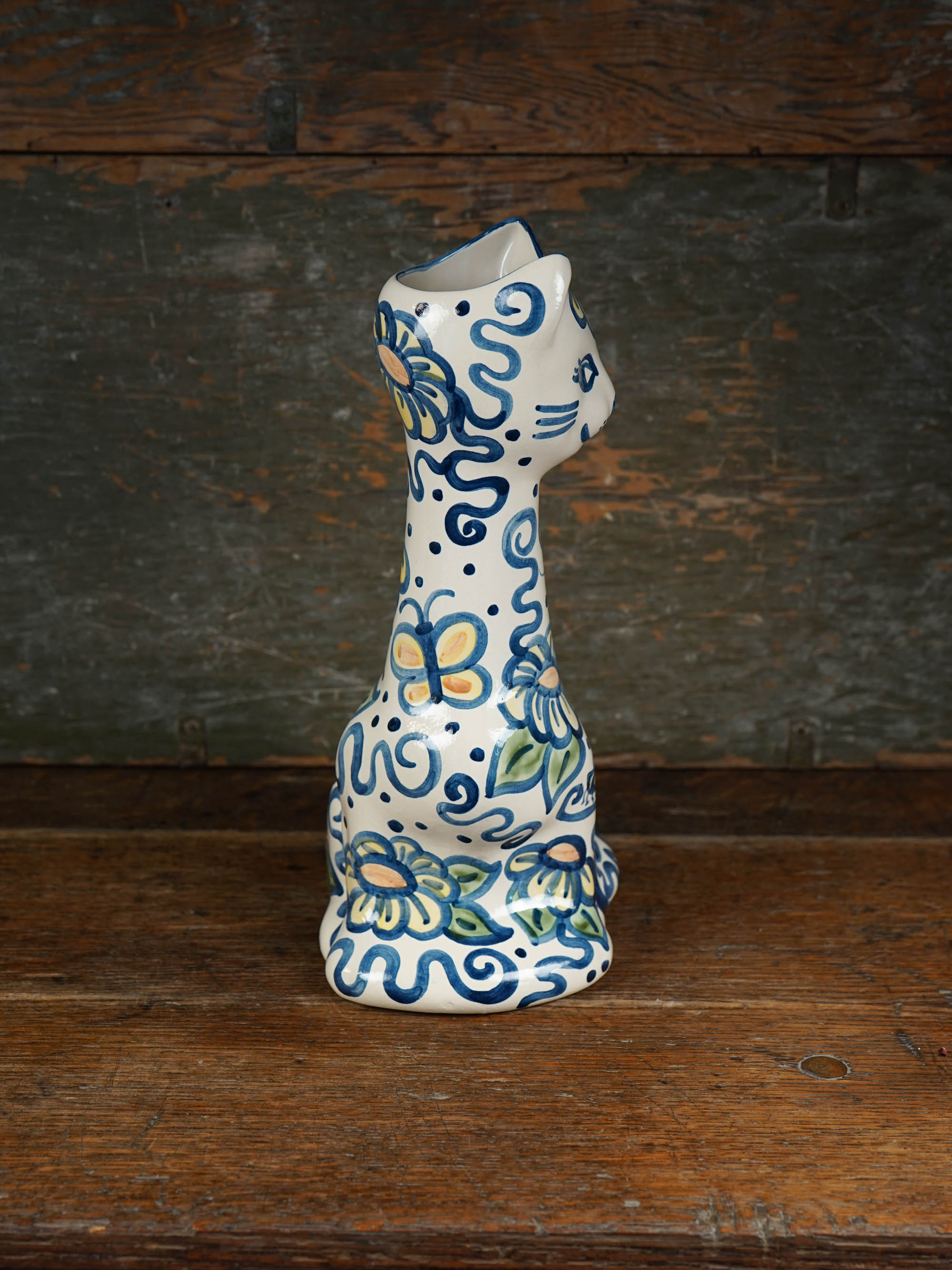 Coneflower Tall Cat Vase